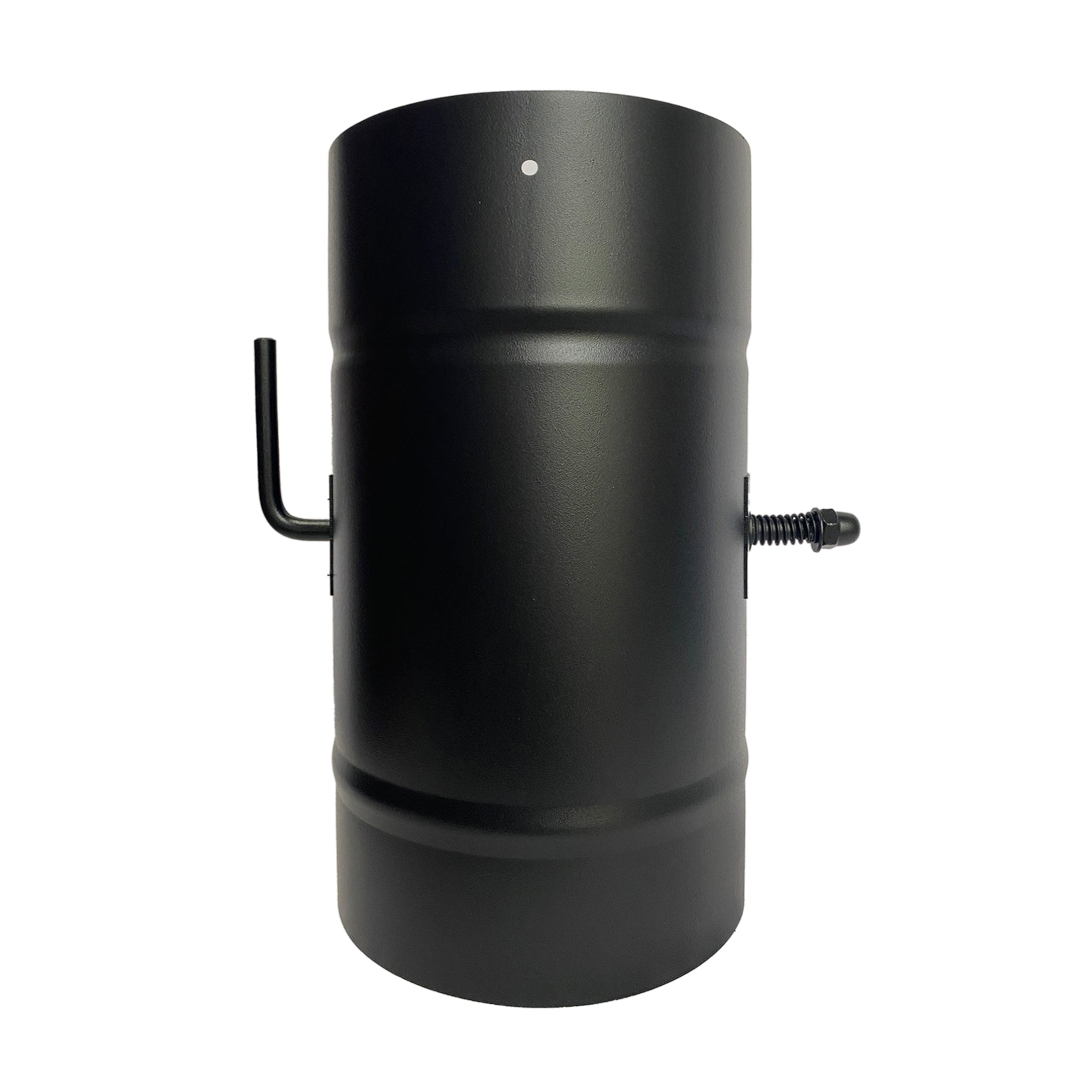 ○一重煙突 径150ミリ ダンパー付き直管 長さ250ミリ 耐熱600℃塗装