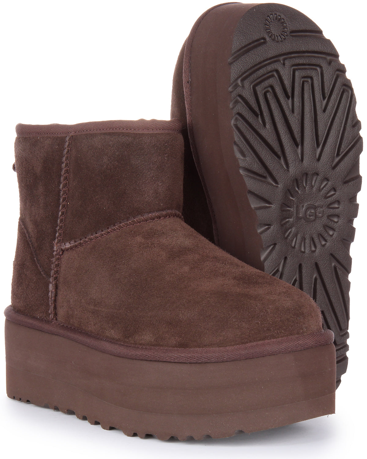 Ugg Australia Classic Mini Pl In Mocha For Women | Sheepskin