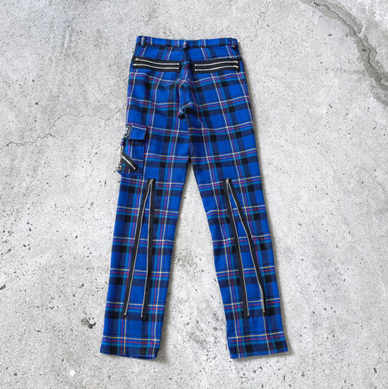 USED】''TIGER OF LONDON'' TARTAN CHECK ZIP BONDAGE PANTS