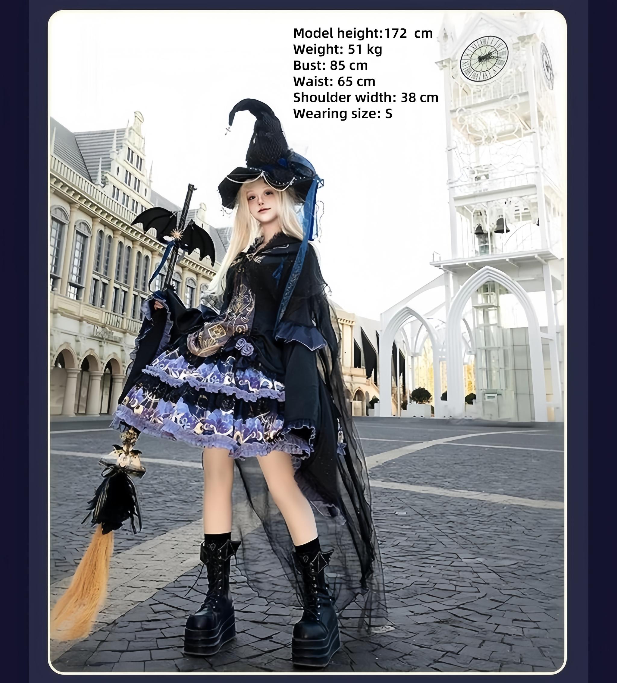 Gothic Lolita OP Suit Witch Lolita Dress and Shawl