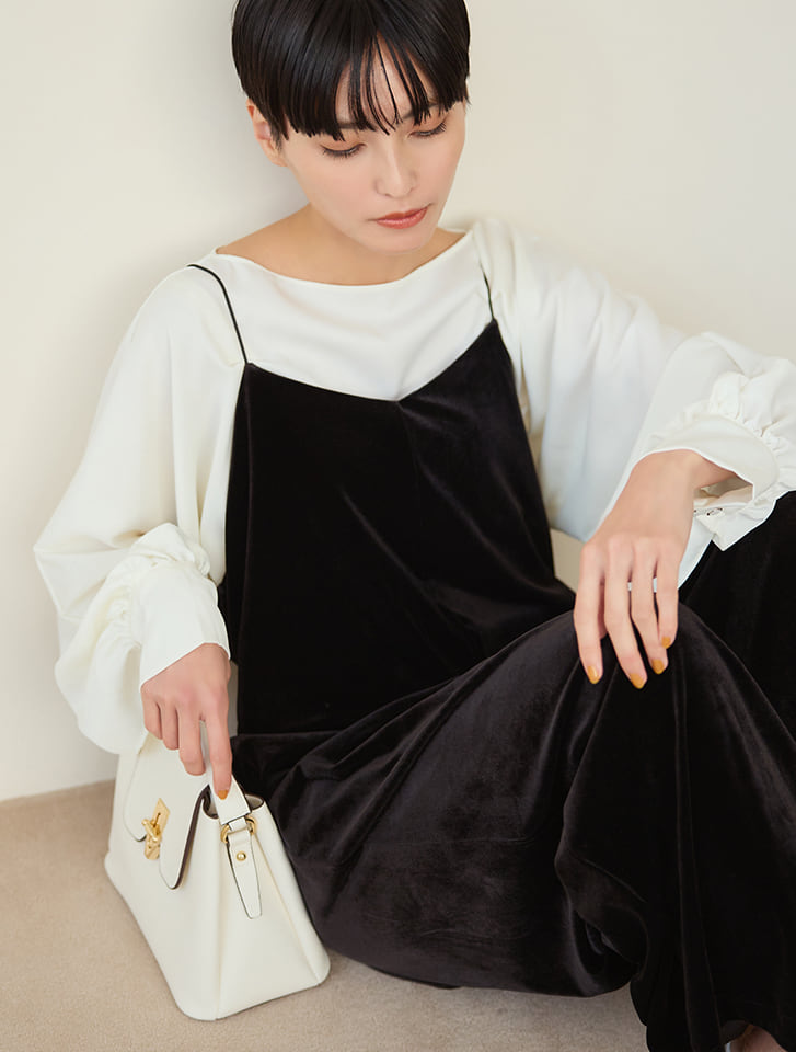 Edit Sheen ベロアキャミサロペット | 人気レディースファッション通販