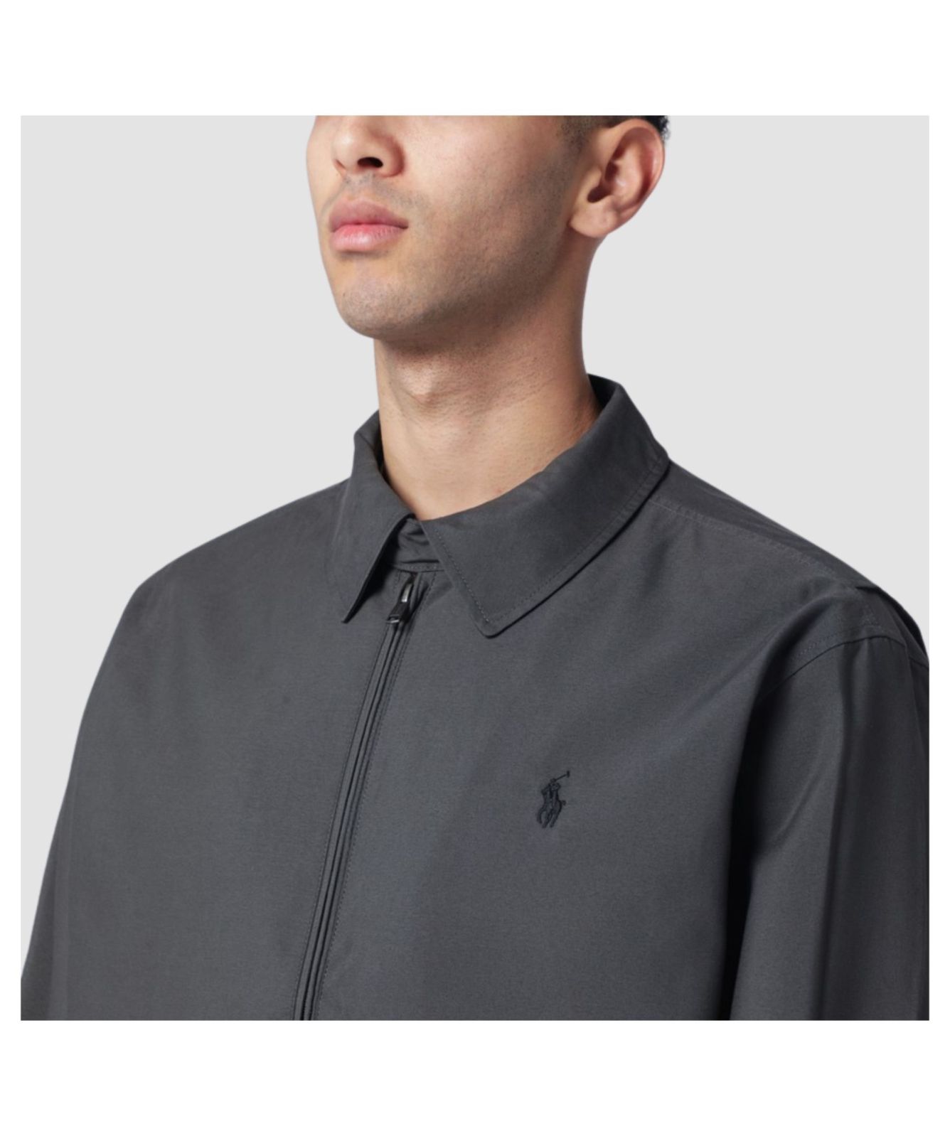 Men's Polo Ralph Lauren Zip-Up Shirt Jacket - Grey | Kular Fashion