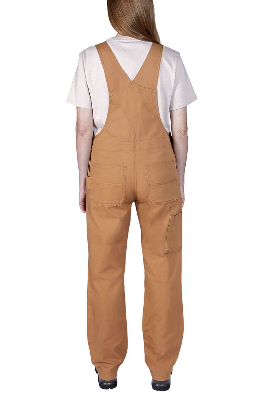 Carhartt Duck Bib Overall Women 106001 Brown - 71workx.com