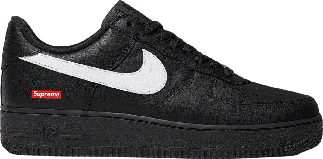 Supreme x Nike Air Force 1 Low Black / White - Sep 2025 - CU9225