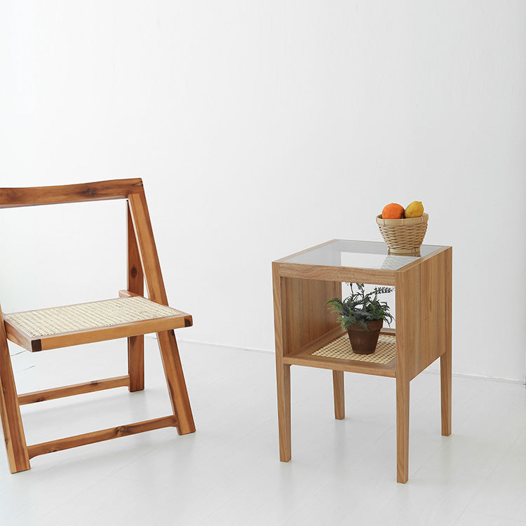 BENTAN ガラストップラタンサイドテーブル｜STBM5939RT – 1acspaces