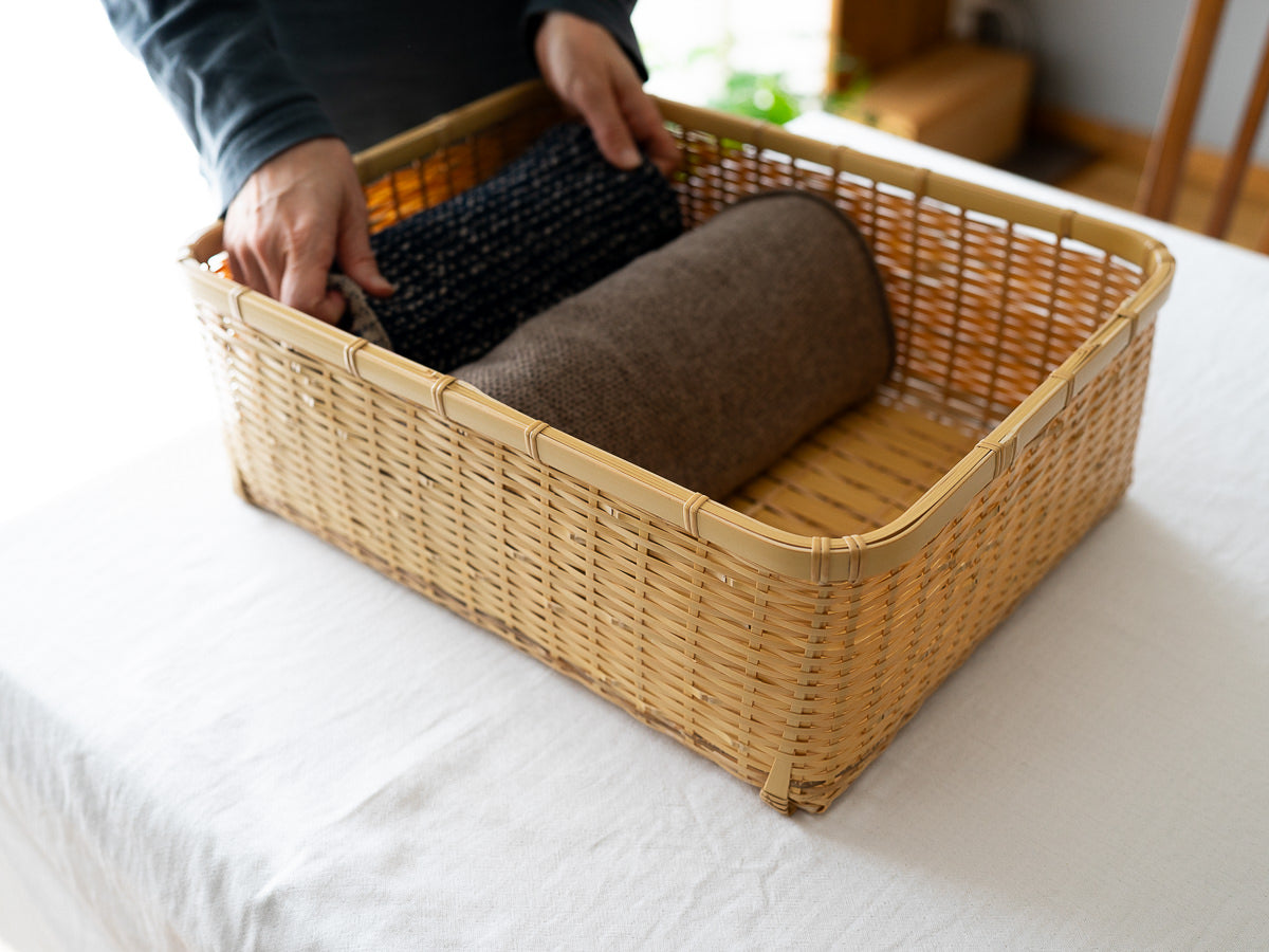 白竹の深型整理かご 衣類や小物収納に – 市川籠店 | 1basketry
