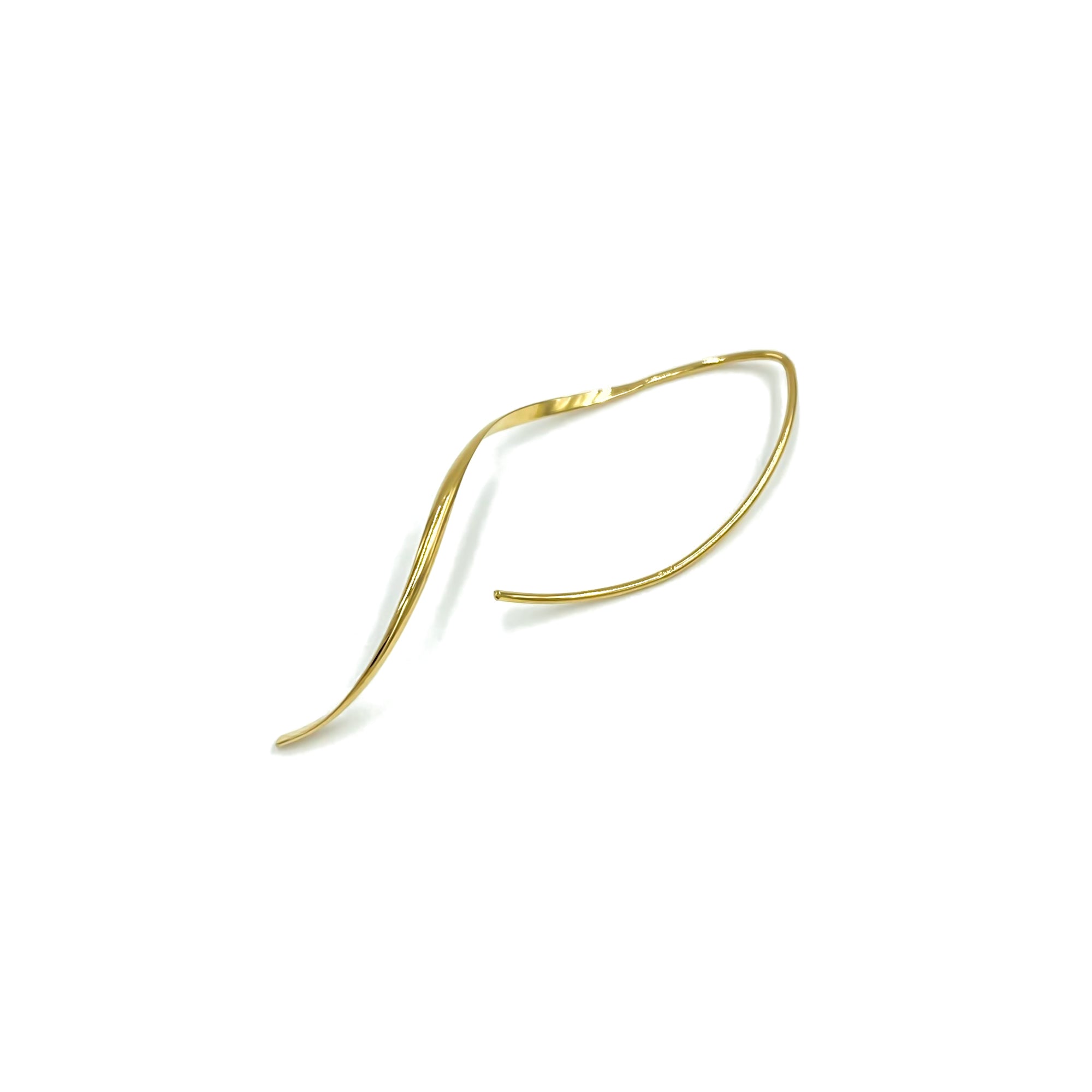 K10 or K18 ウェーブアメリカン ピアス｜GD3012