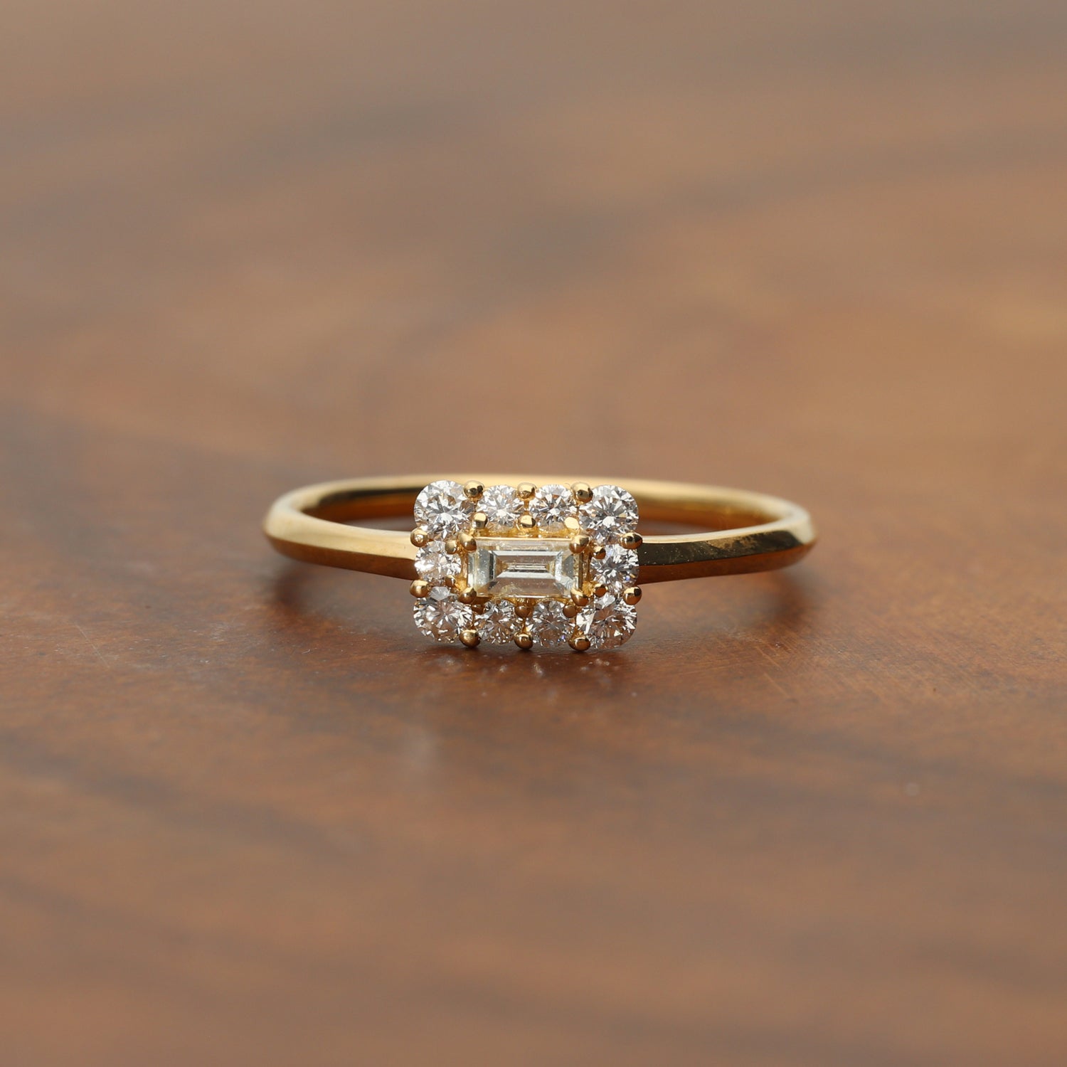 K18 バケットダイヤ取巻 リング｜GR5543