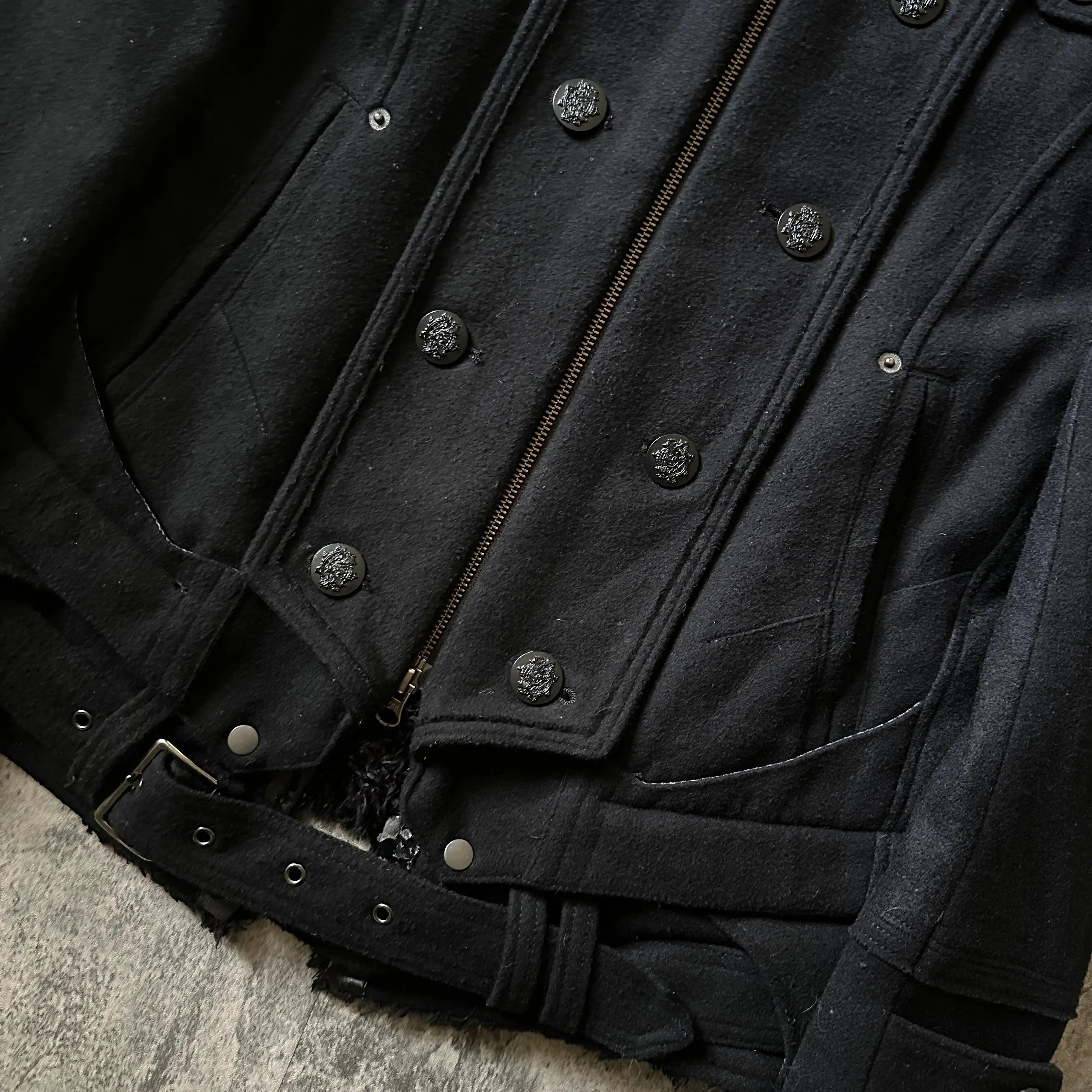 2000s PPFM Convertible Fur Napoleon Jacket - 269archive – 269Archive