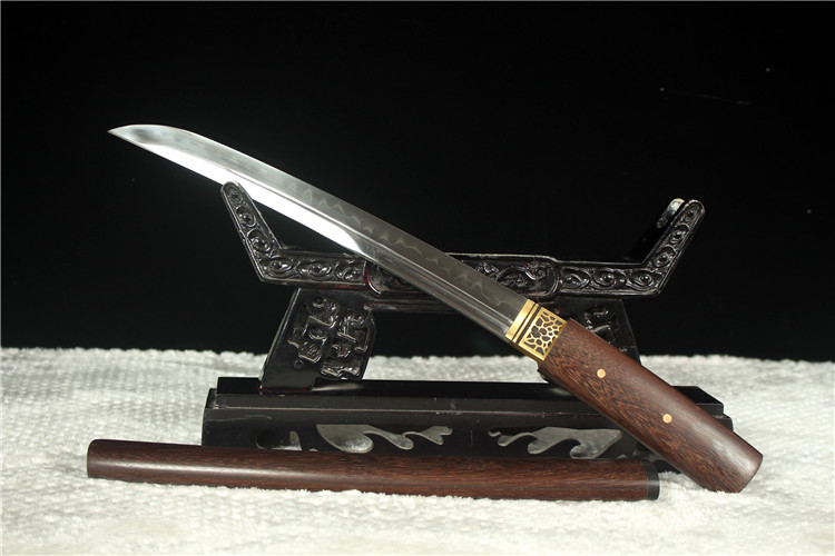 新款:T10烧刃花梨木一体镐造小乌丸短刀--绝影刄- 大祚榮刀劔대조영도검