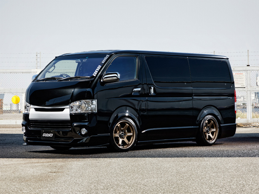 ハイエース用 ボルク TE37SB(ブロンズアルマイト)18インチホイール