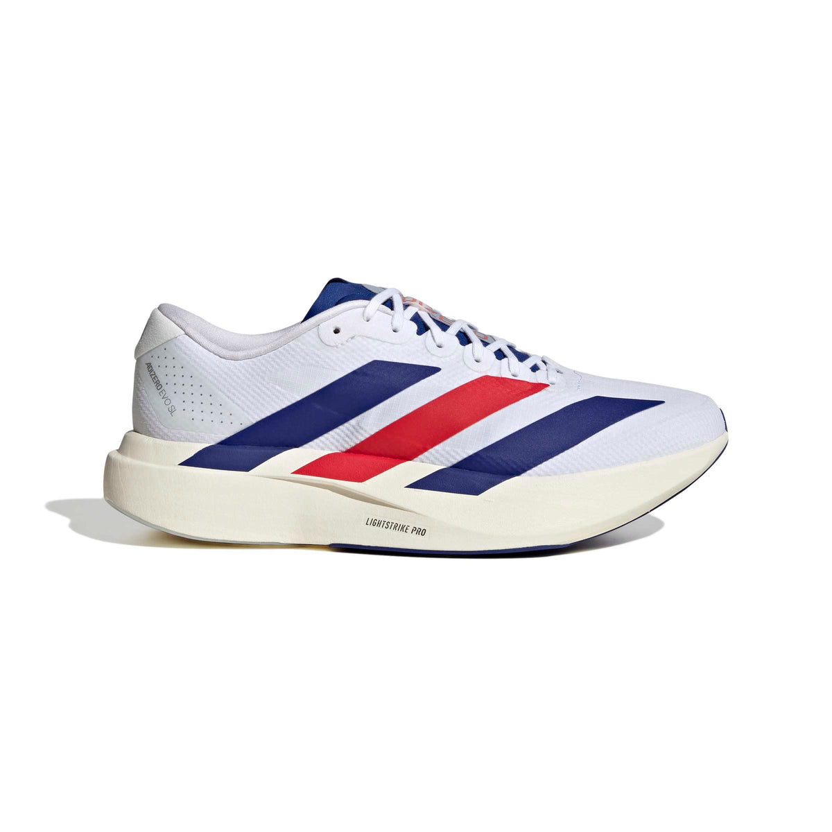 Men's Adizero EVO SL Woven (Cloud White / Mystery Ink / Pure Ruby
