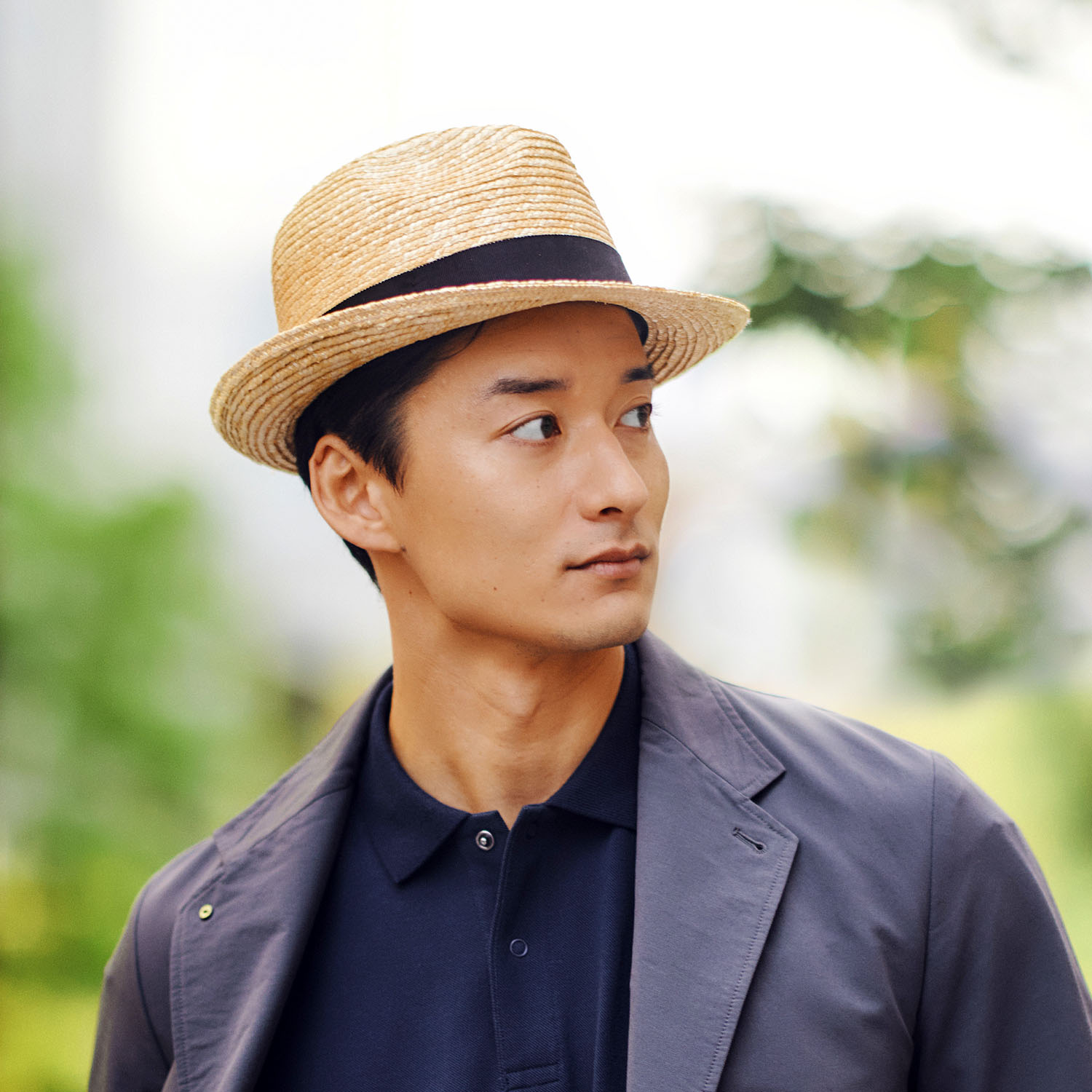 田中帽子店Dino（ディーノ）麦わら ボルサリーノ型ハット 紳士用帽子