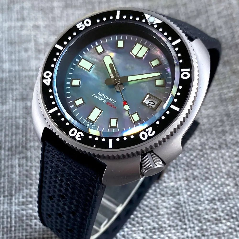 Tandorio Titanium Turtle Diver NH35 20ATM 44mm MOP Sapphire TD231