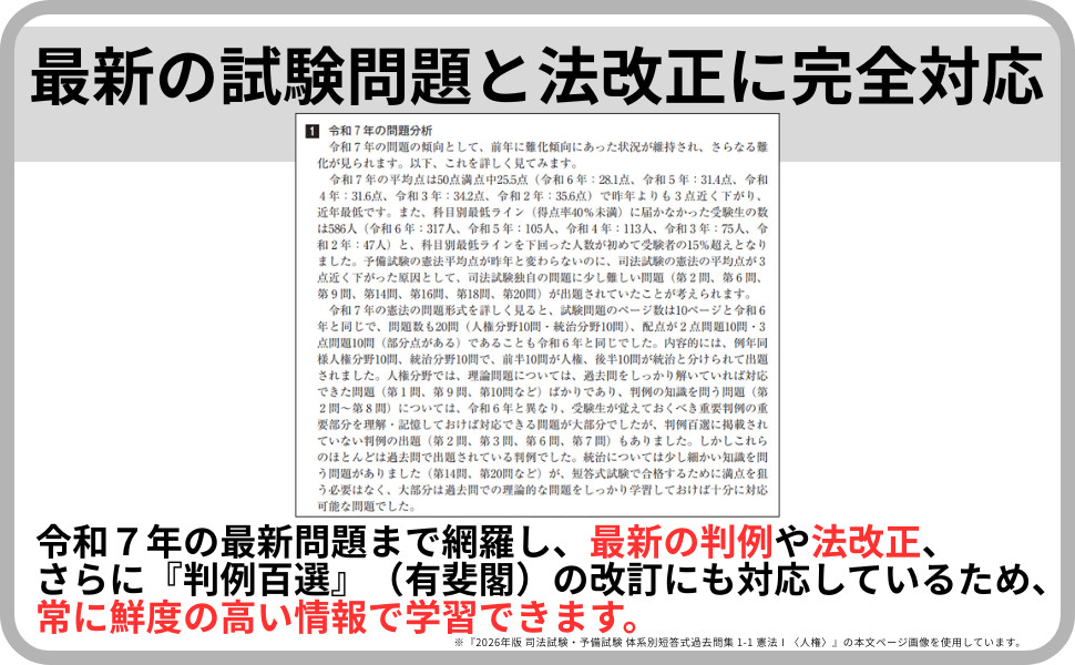2026年版 司法試験・予備試験 体系別短答式過去問集 2-1 民法Ⅰ〈総則