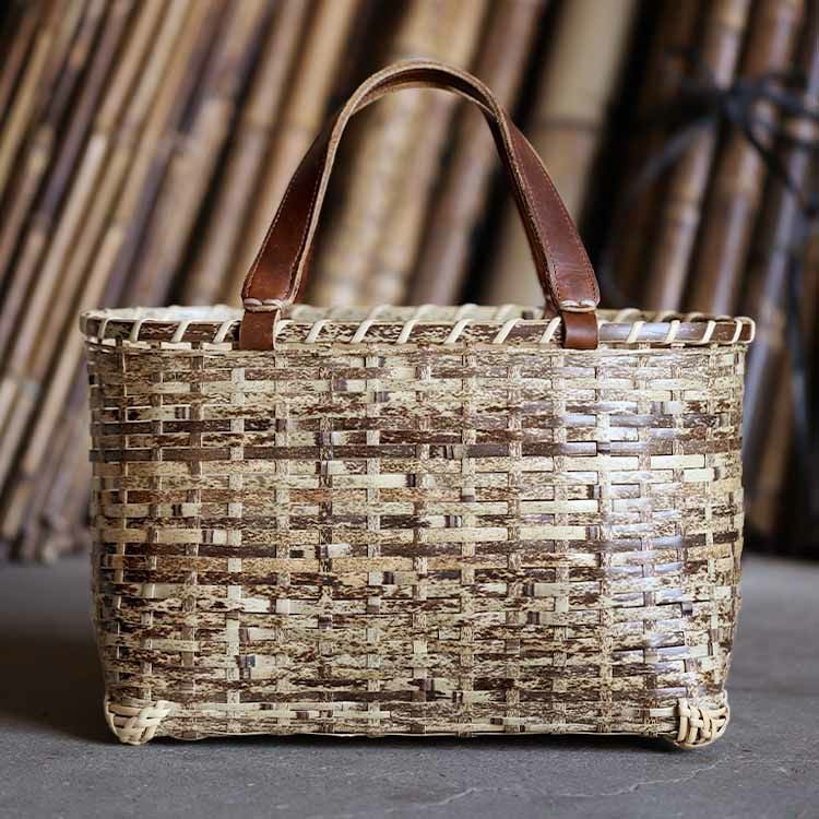 竹手提げかごバッグ | 虎斑竹専門店 竹虎