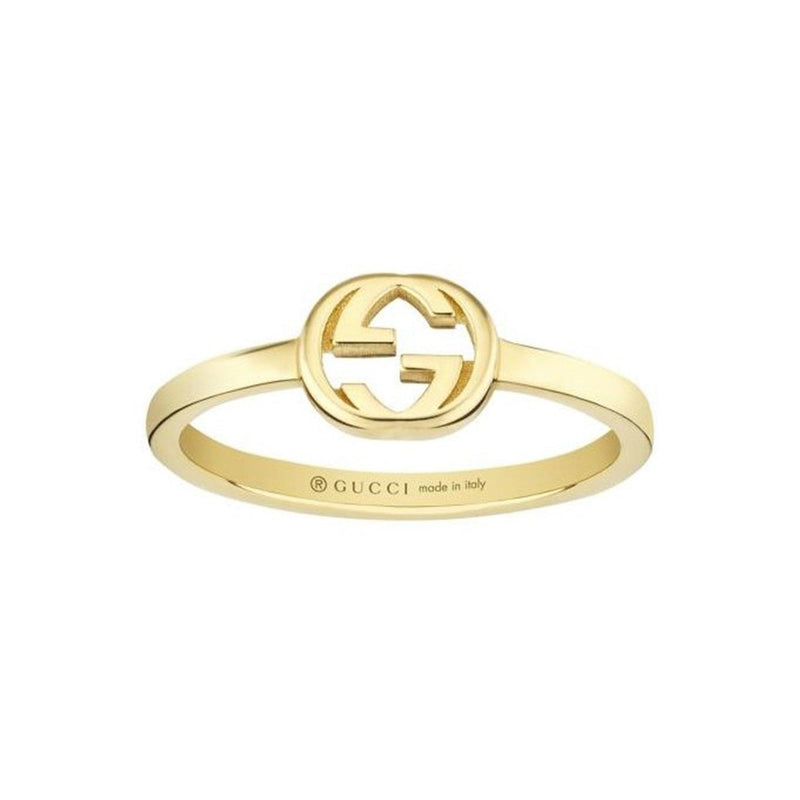 Gucci 18K Yellow Gold Interlocking G Ring