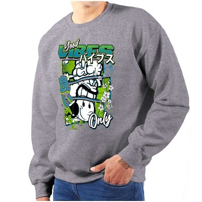 Popeye Characters Kanji Comic Panel Men's Crewneck Sweatshirt