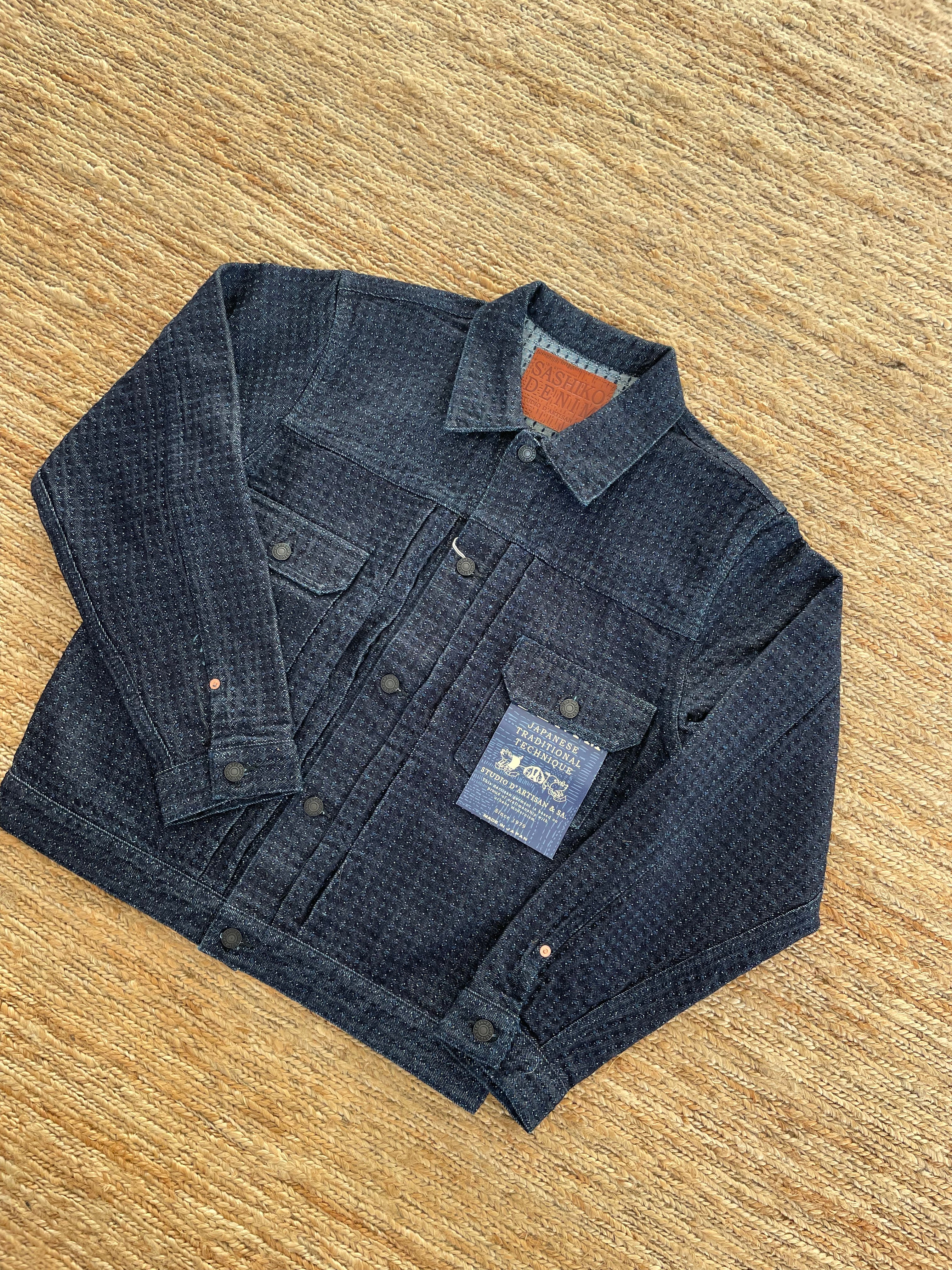 STUDIO DARTISAN 15.5oz Sashiko Jacquard Weave Type II Denim Jacket