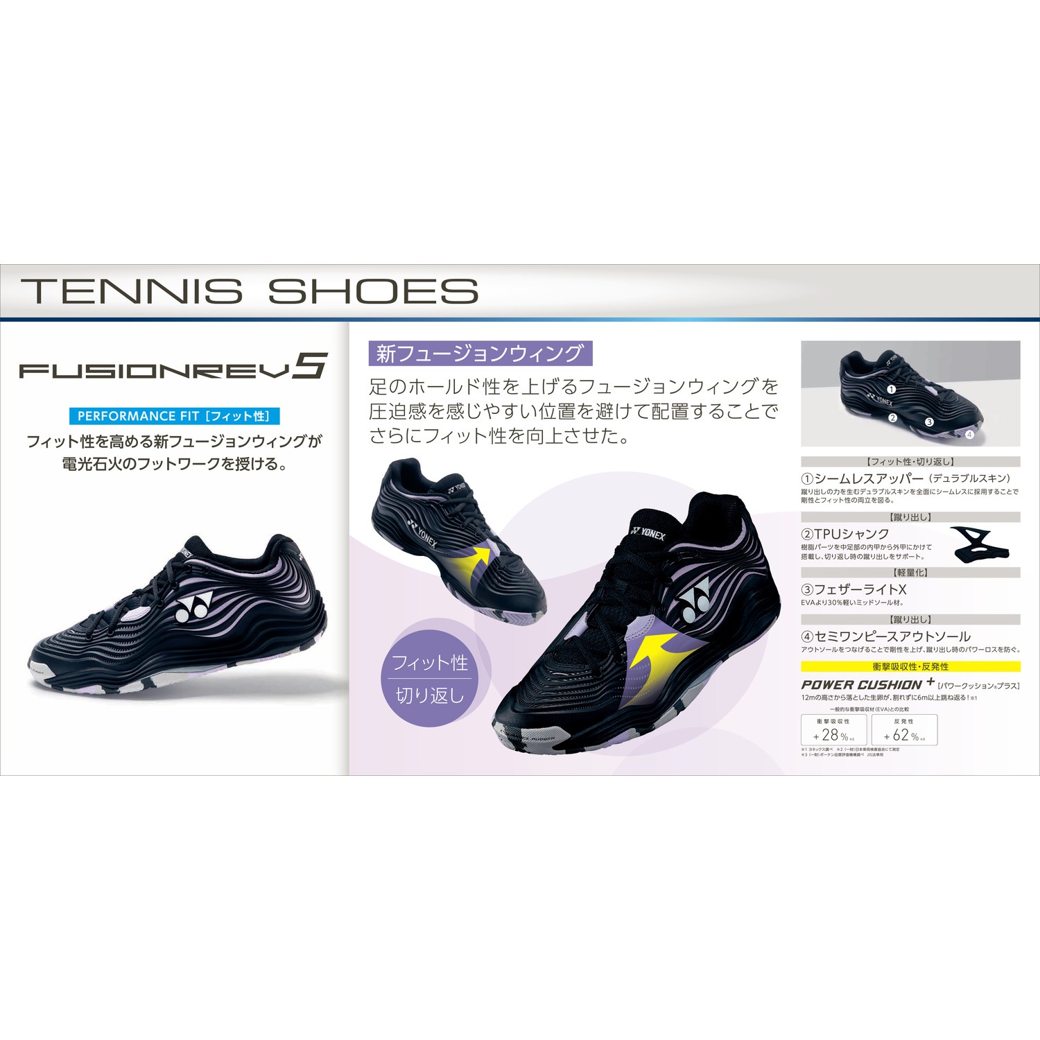 ヨネックス(YONEX)パワークッション フュージョンレブ 5 ウィメンGC