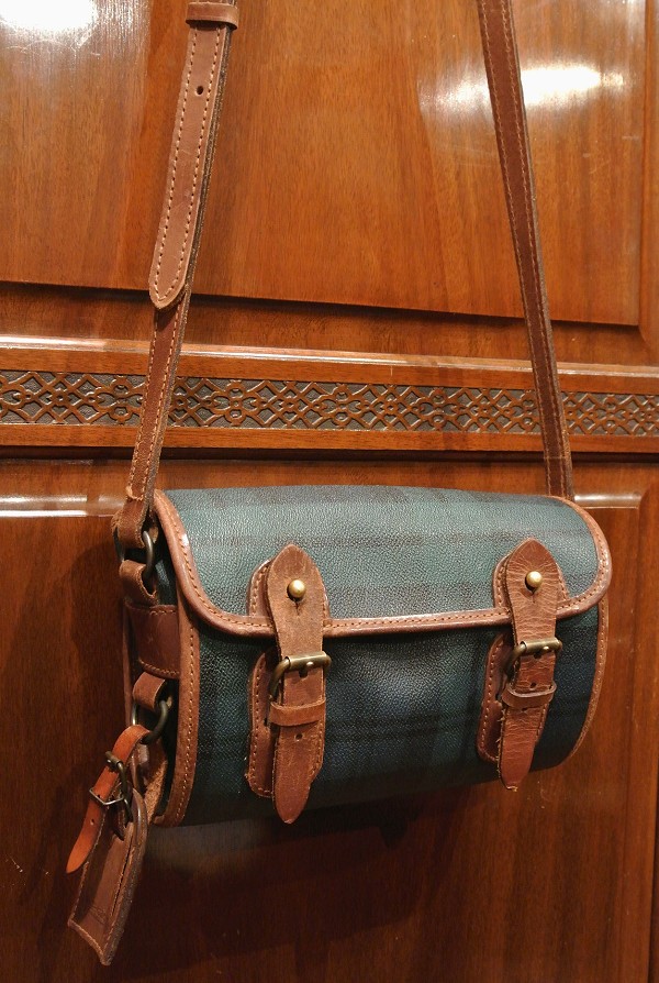 USED) 90s ポロラルフローレン PVC×レザー ショルダーバッグ