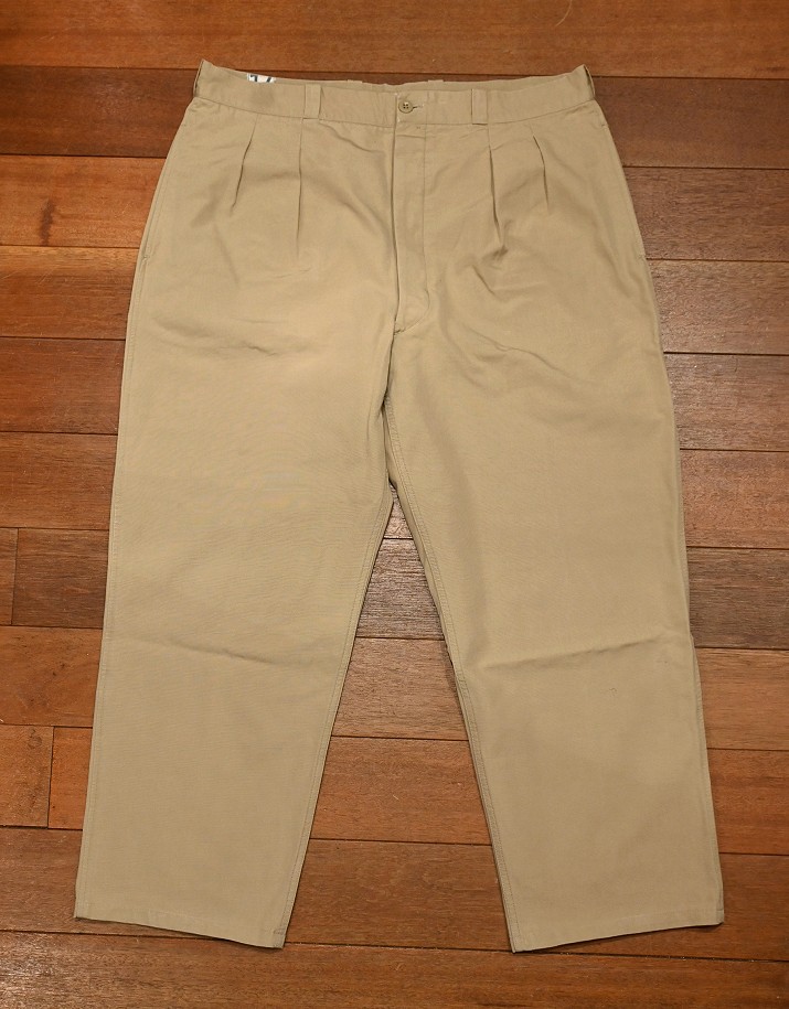 60s VTG/USED) フランス軍 M52 パンツ 平織り コットン+ポリ サイズ17