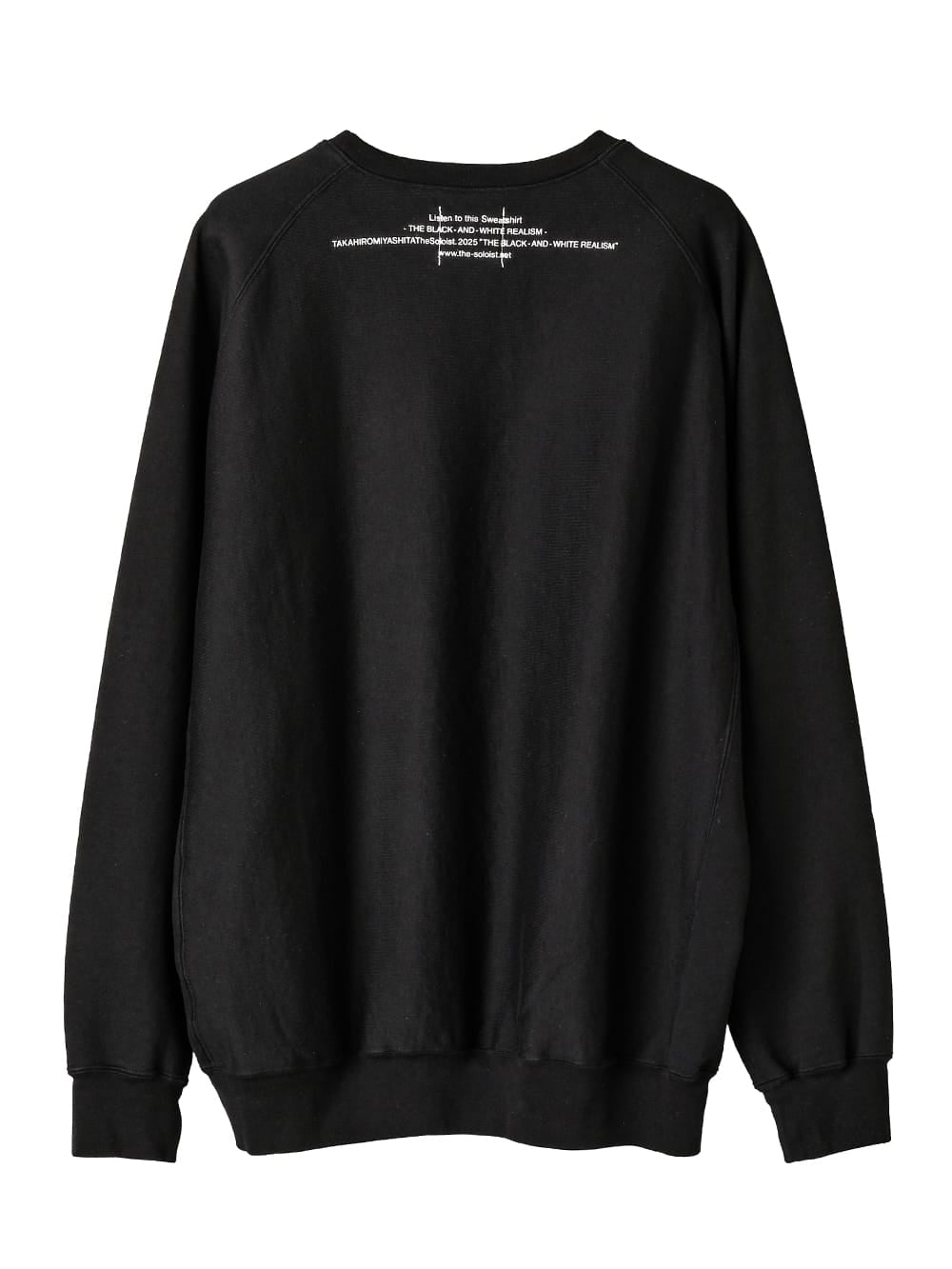 sc.0030AW25-black オーバーサイズドクルーネックスウェットシャツ