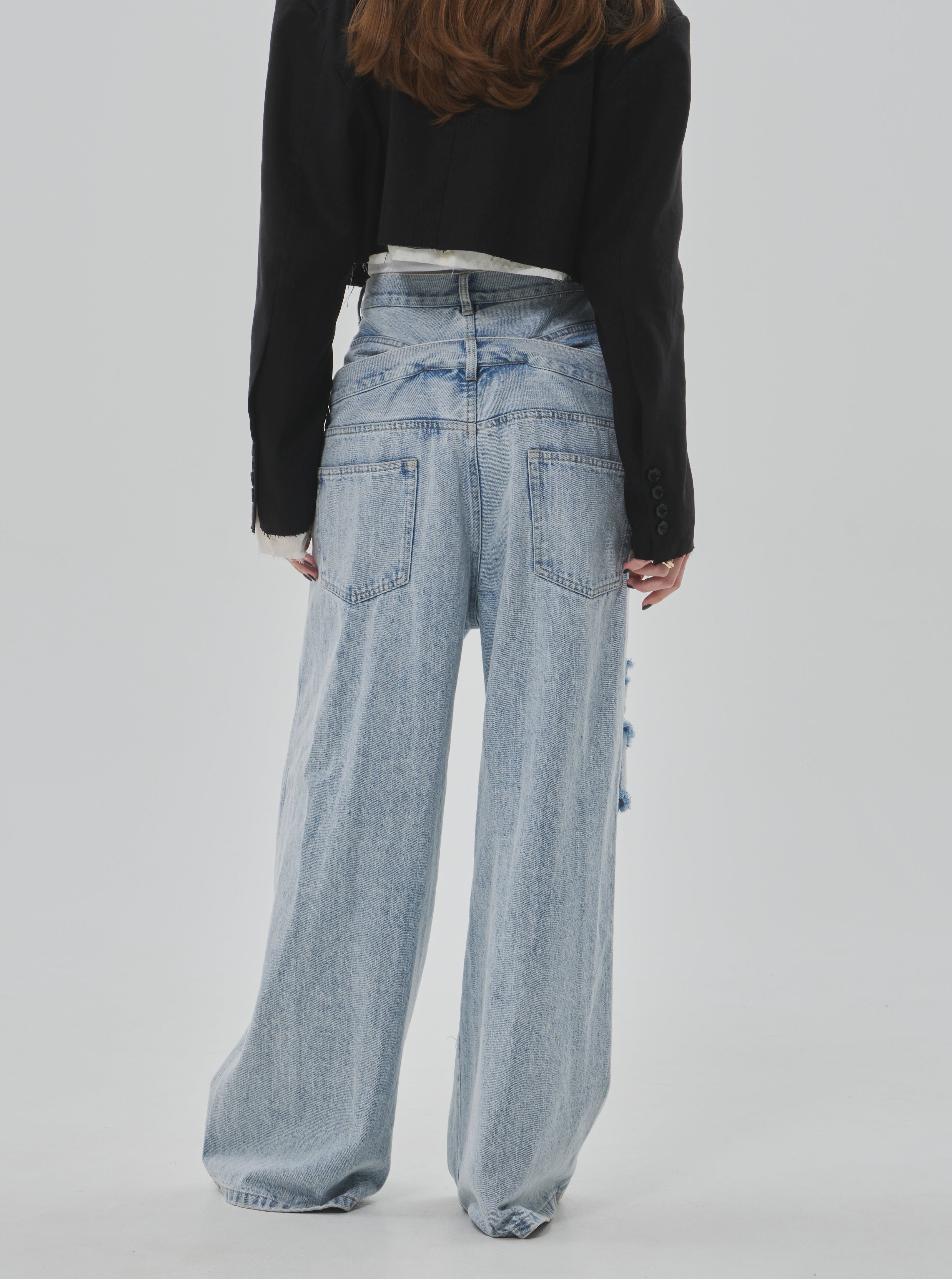 Lexington Double Belt Denim Pants – THE TOÉ