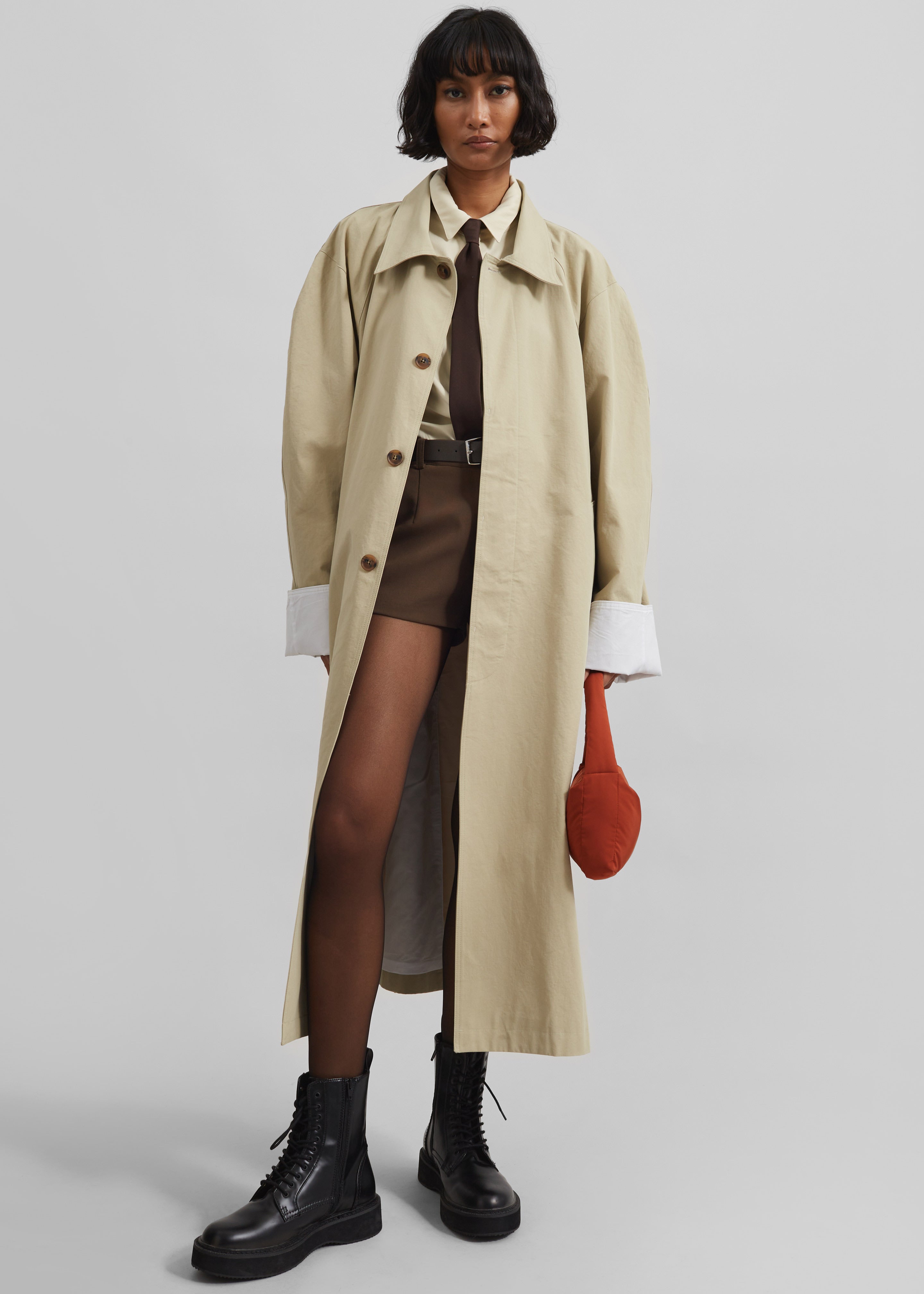 Arlise Oversized Trench Coat - Beige – The Frankie Shop