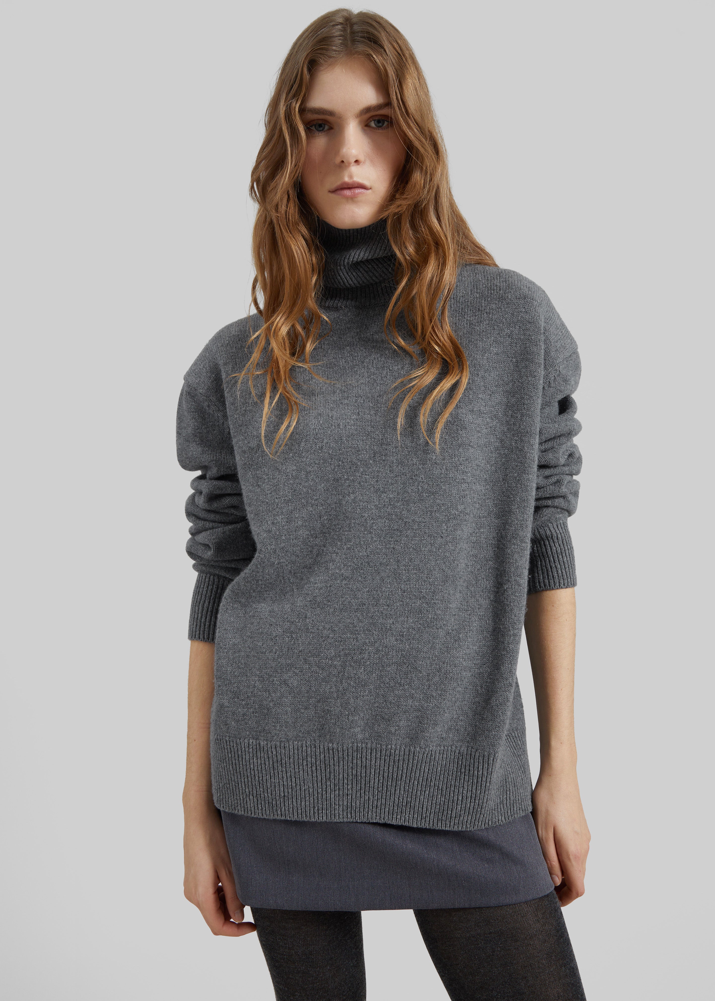 Koler Padded Knit Turtleneck - Grey – The Frankie Shop
