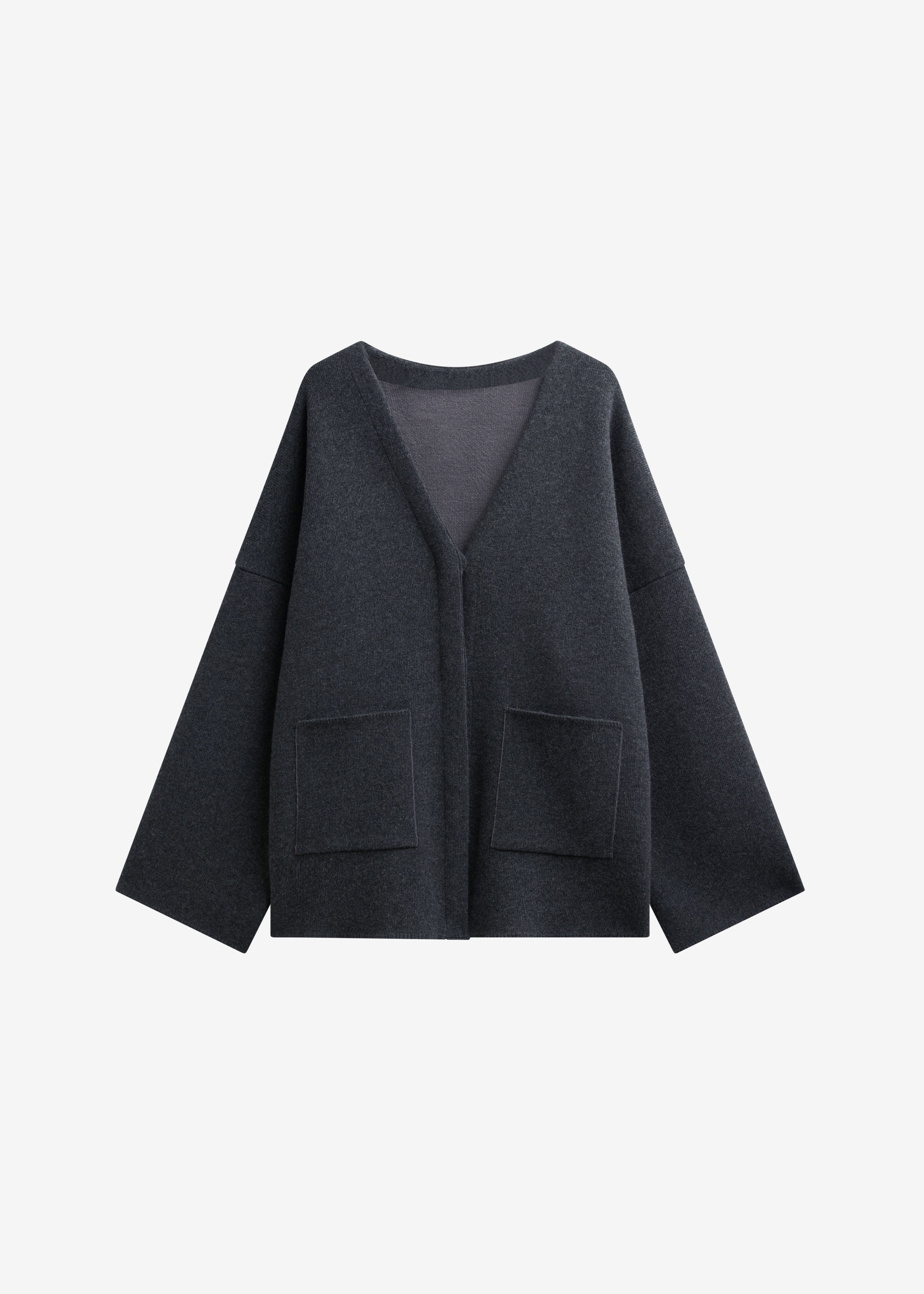 Tynset Oversized Cardigan - Charcoal – The Frankie Shop
