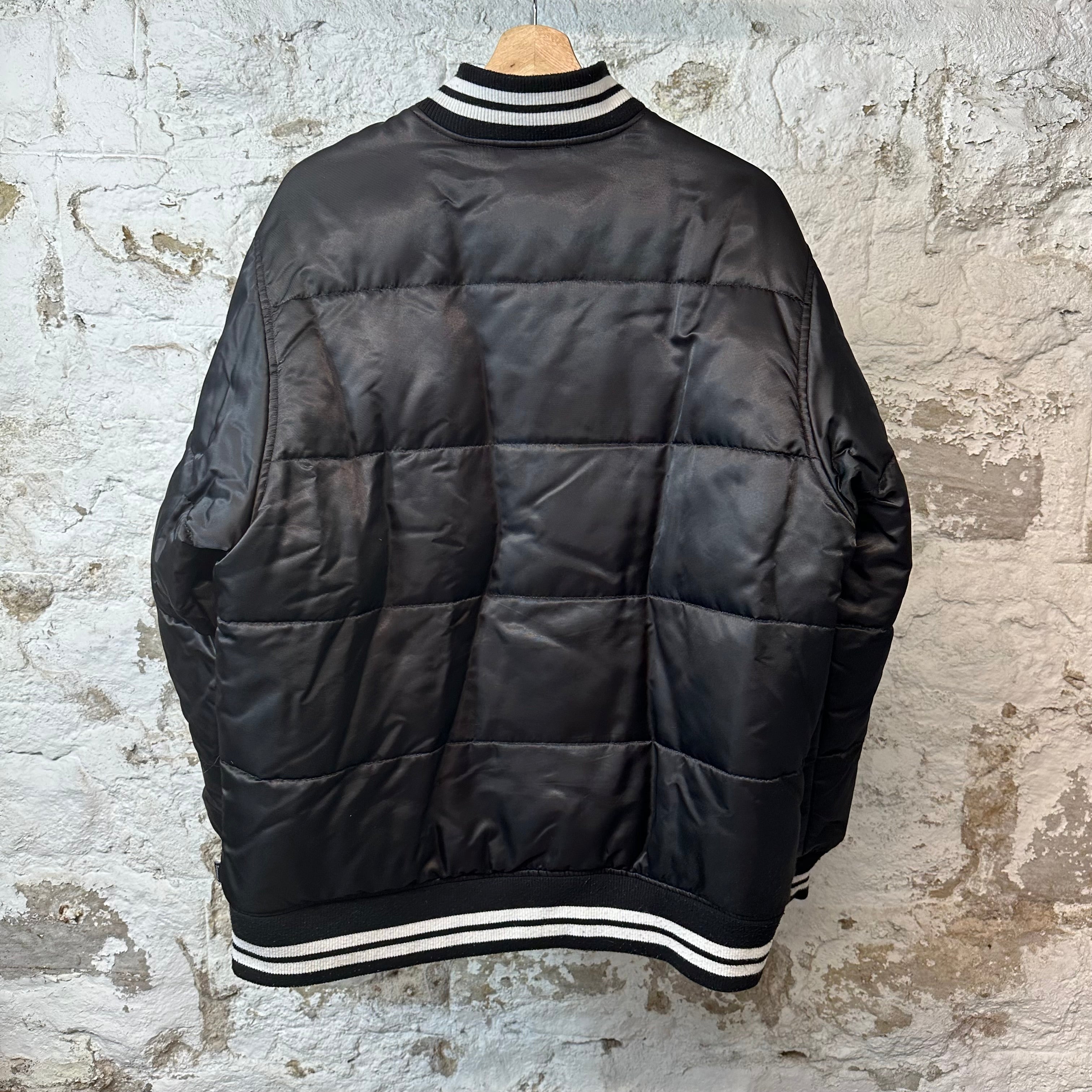 Supreme Script Varsity Puffer Jacket Black Sz L – The Gallery Online