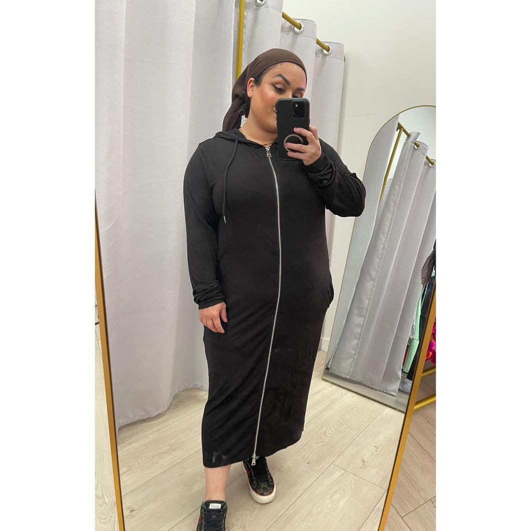 The Everyday Zip-Up Hoodie Dress - XS-2X – The Little Tichel Lady