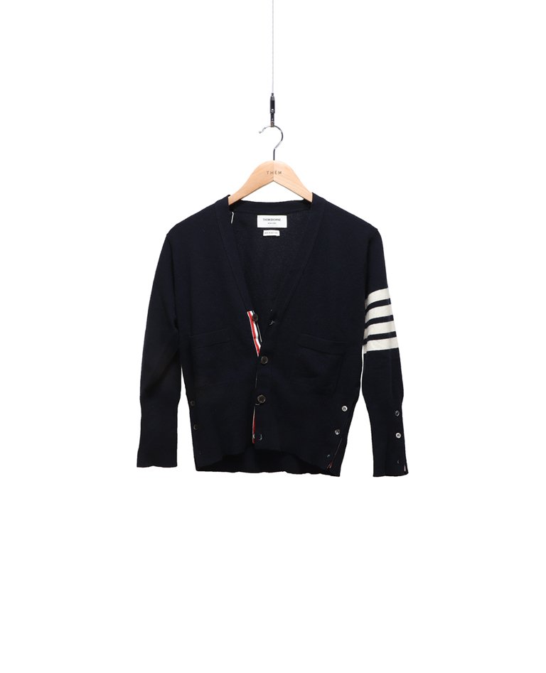 トムブラウン ニットジャケット フォーバーカシミア ダークブルー