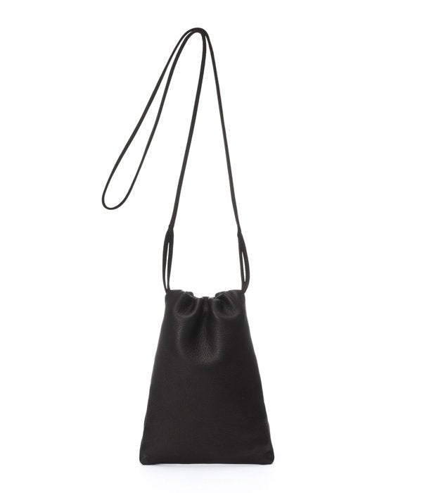 Aeta/DEER LEATHER SHOULDER S with ZIPPER(BLACK)