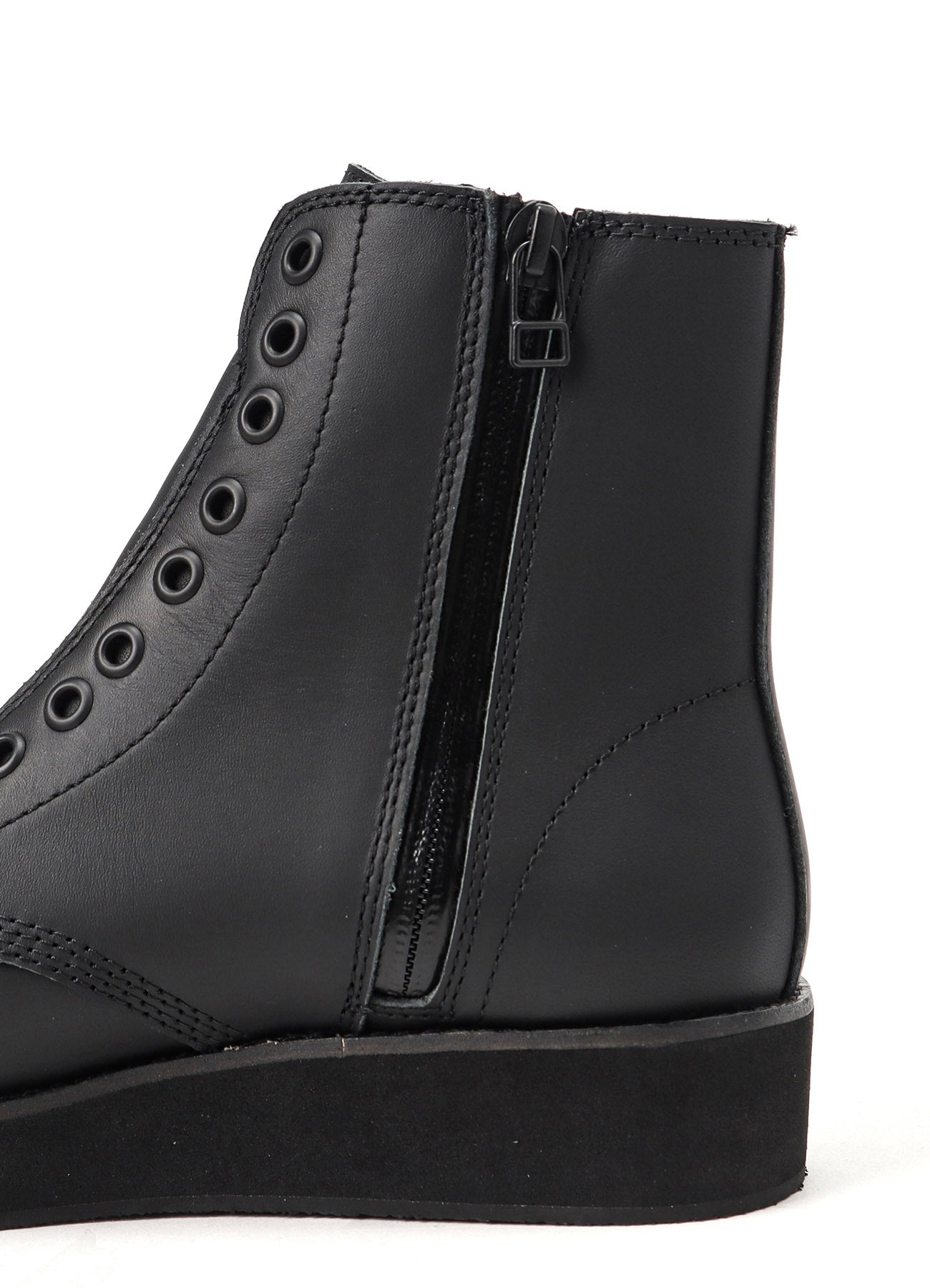 MAT OIL LEATHER SQUARE TOE ZIP BOOTS – THE SHOP YOHJI YAMAMOTO