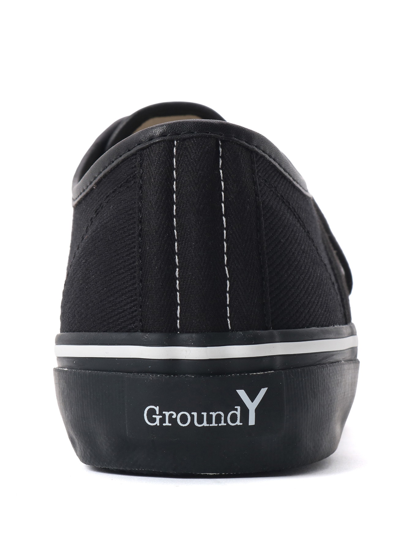COTTON CANVAS LOW-TOP SNEAKERS -BLACK(23 Black x Black): Ground Y