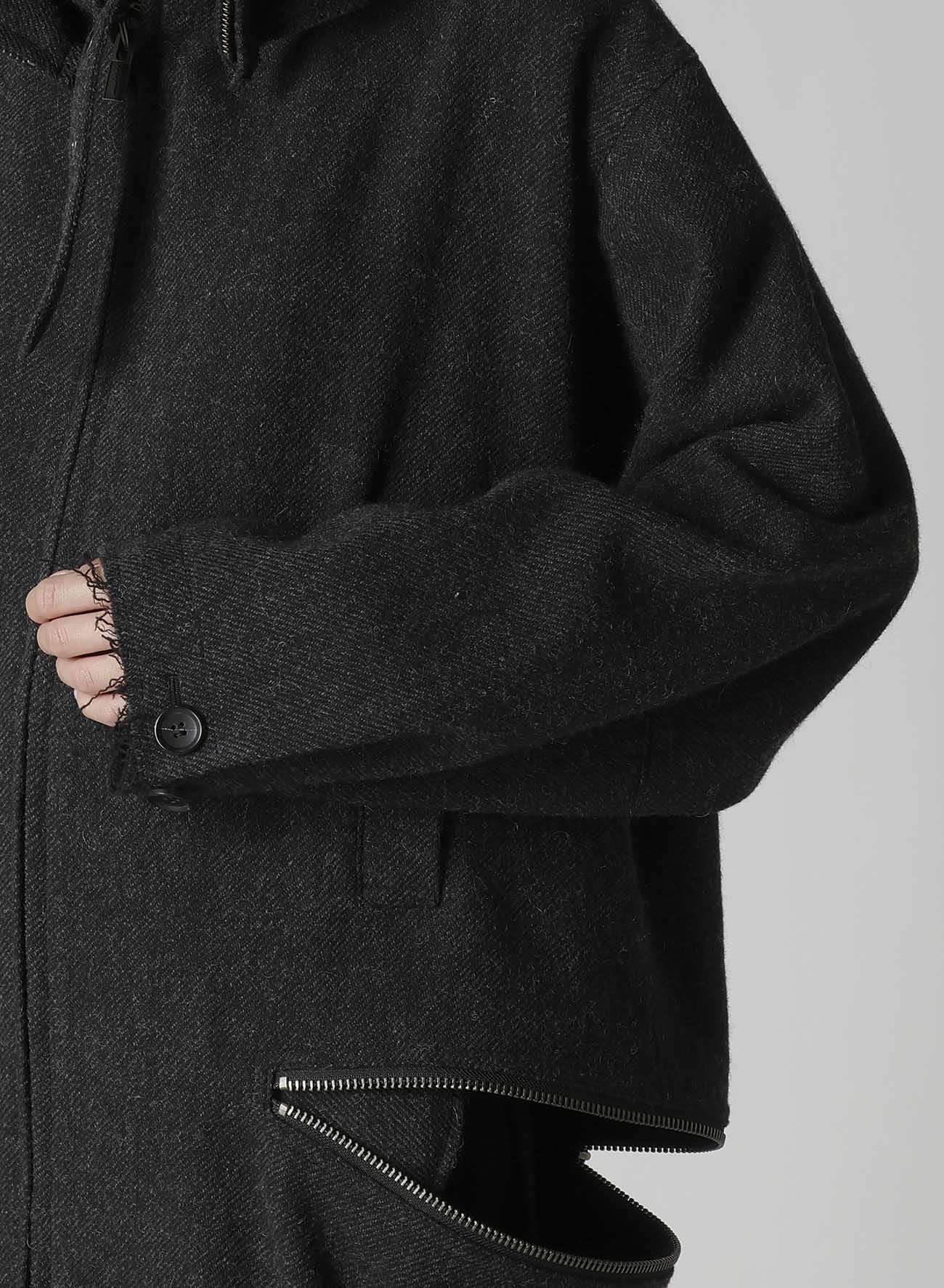 TWEED CLOTH B COLLAR COAT(XS Charcoal): Soldes｜THE SHOP YOHJI