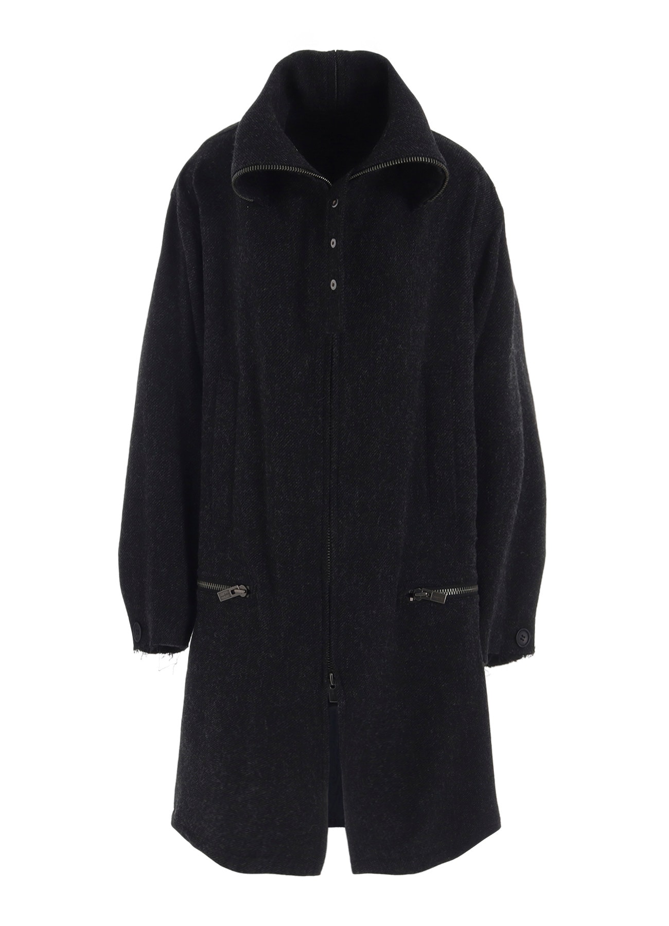 TWEED CLOTH B COLLAR COAT(XS Charcoal): Soldes｜THE SHOP YOHJI