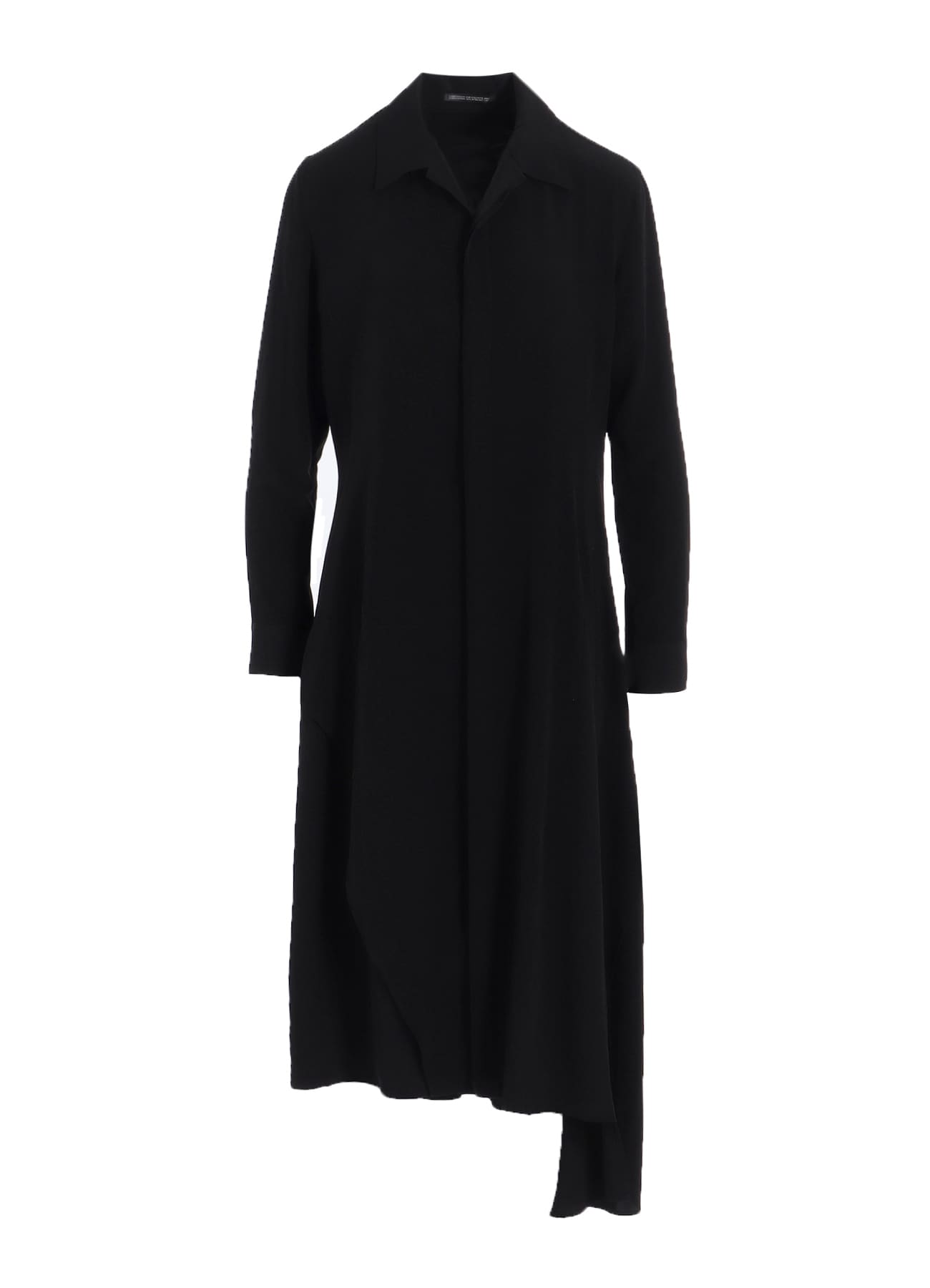 TA/PE CREPE DE CHINE O COLLAR SHIRT DRESS(XS Black): Vintage