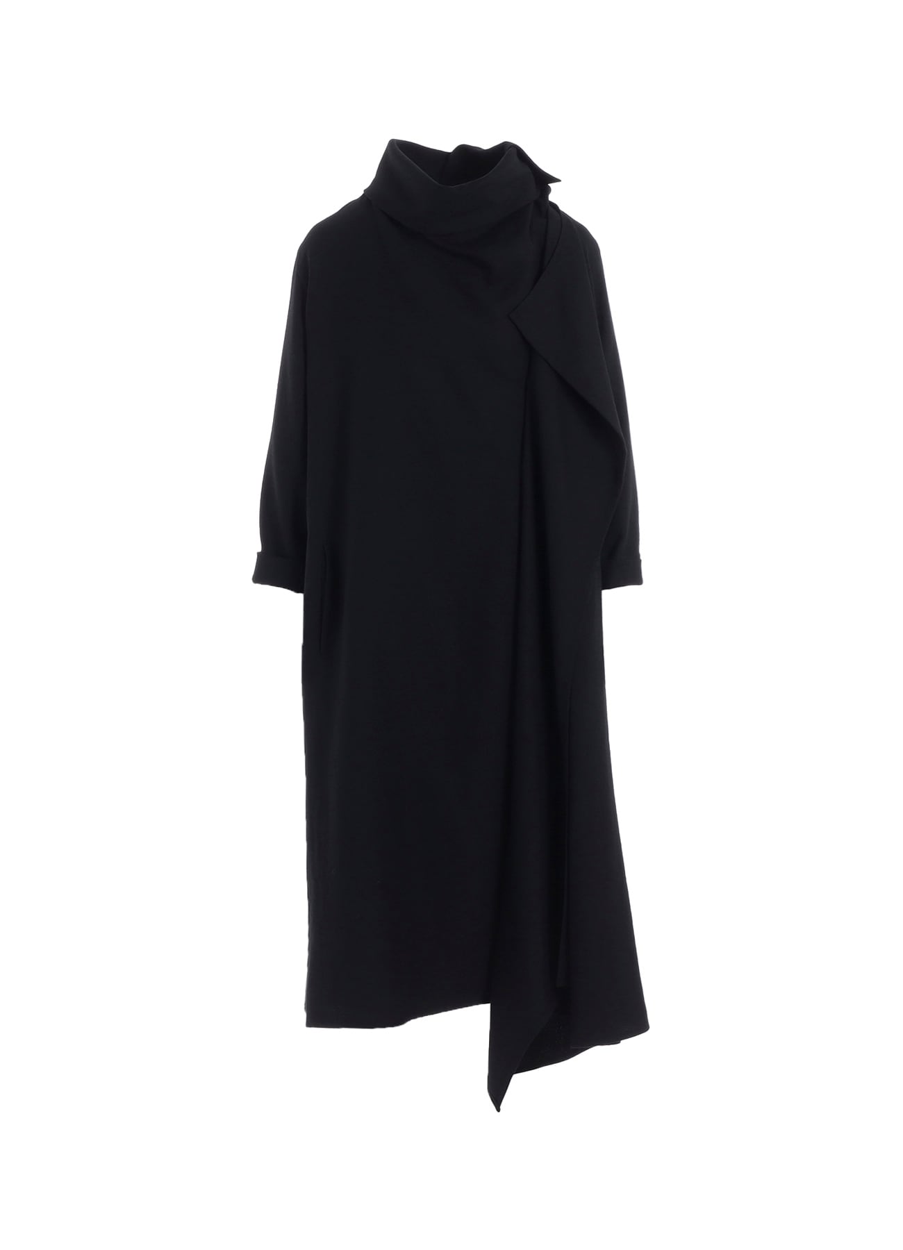 W/SAXONY DRAPED NECK DRESS(XS Black): Vintage｜Special Price｜THE