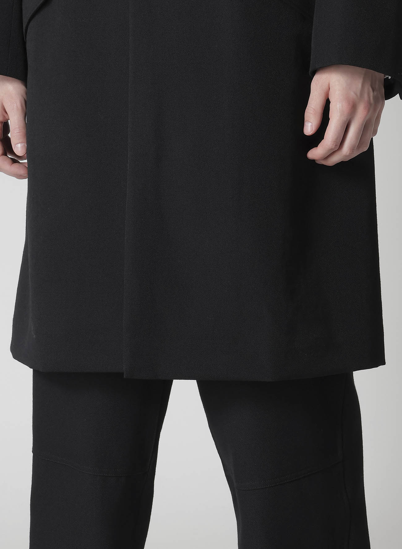 ARMY GABARDINE SHOULDER TAB LONG JACKET(S Black): Vintage｜Special