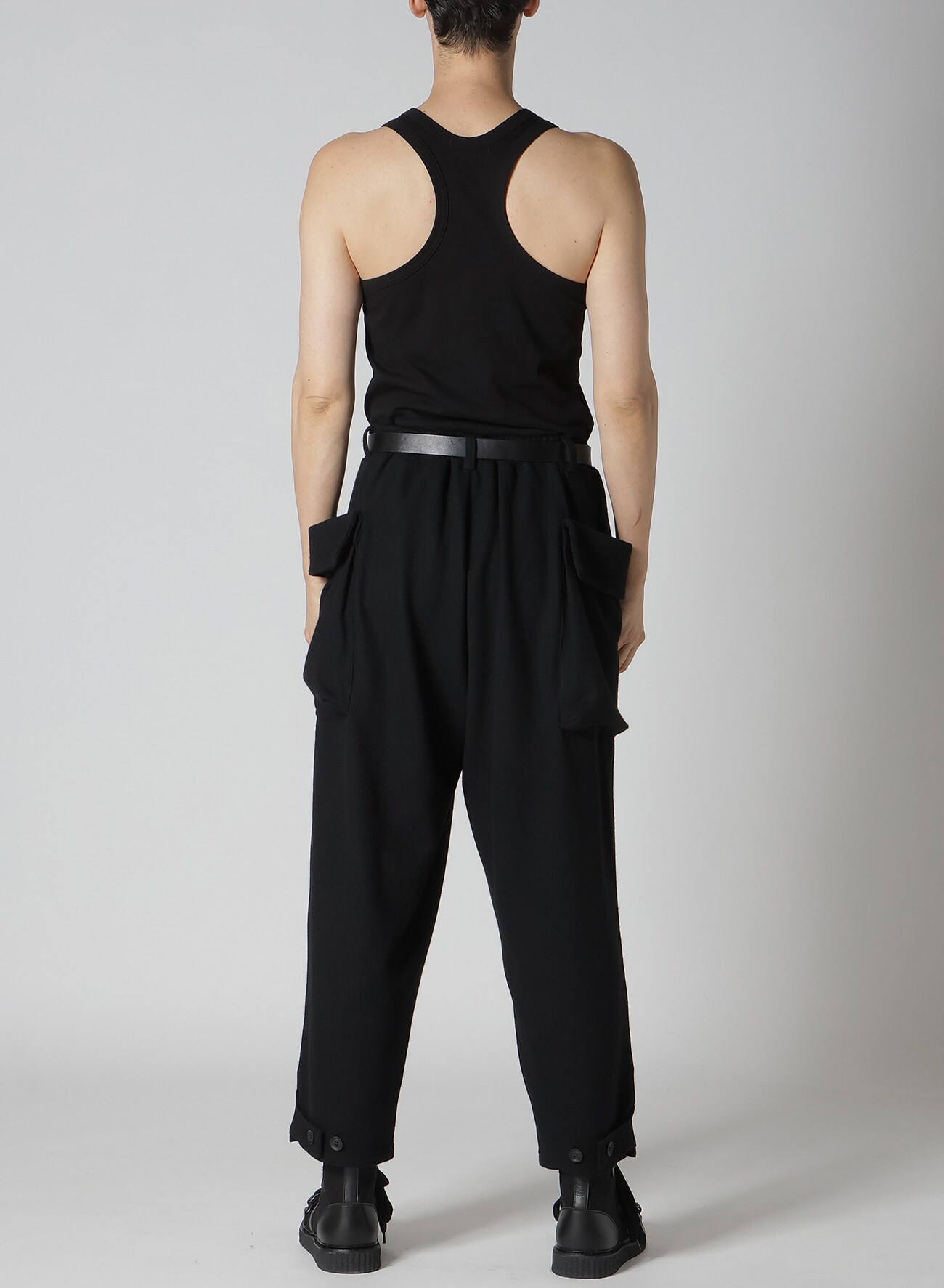 SOFT JERSEY OUT POCKET PANTS(FREE SIZE BLACK): Vintage｜Special