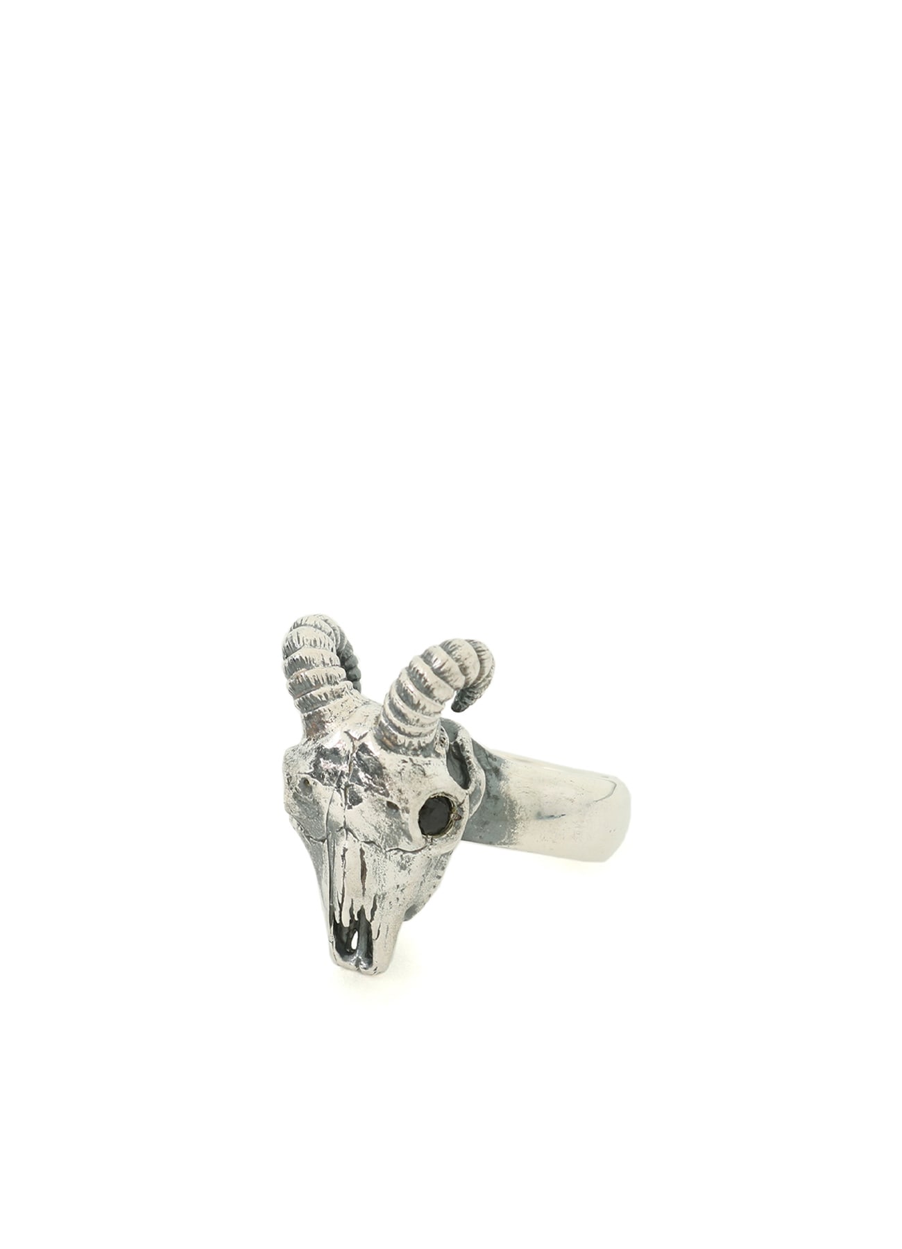 SILVER 950 GOAT SKULL RING(17号 Silver): GOTHIC YOHJI YAMAMOTO