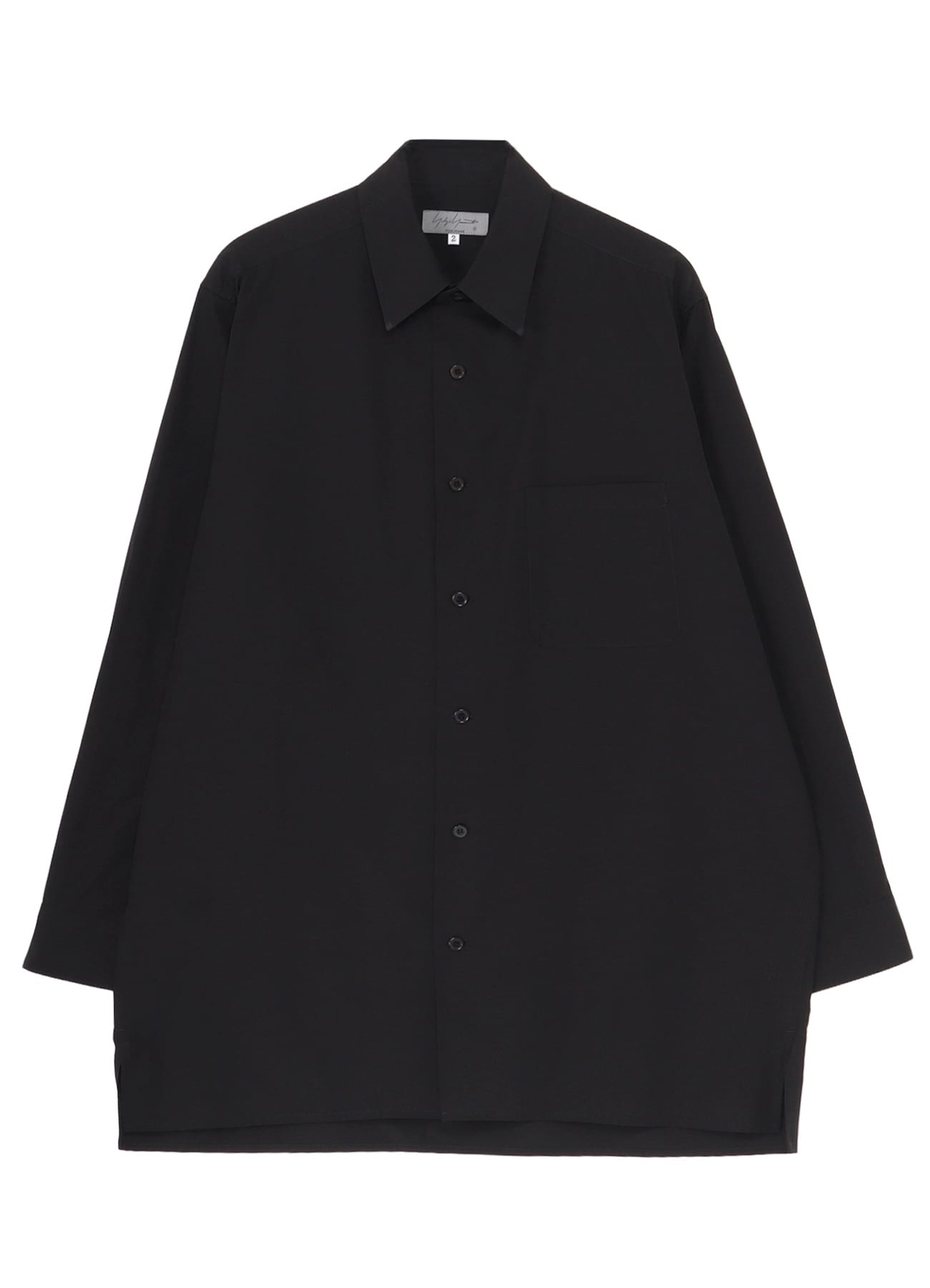 COTTON BROAD STANDARD BIG SHIRT(S Black): Yohji Yamamoto POUR