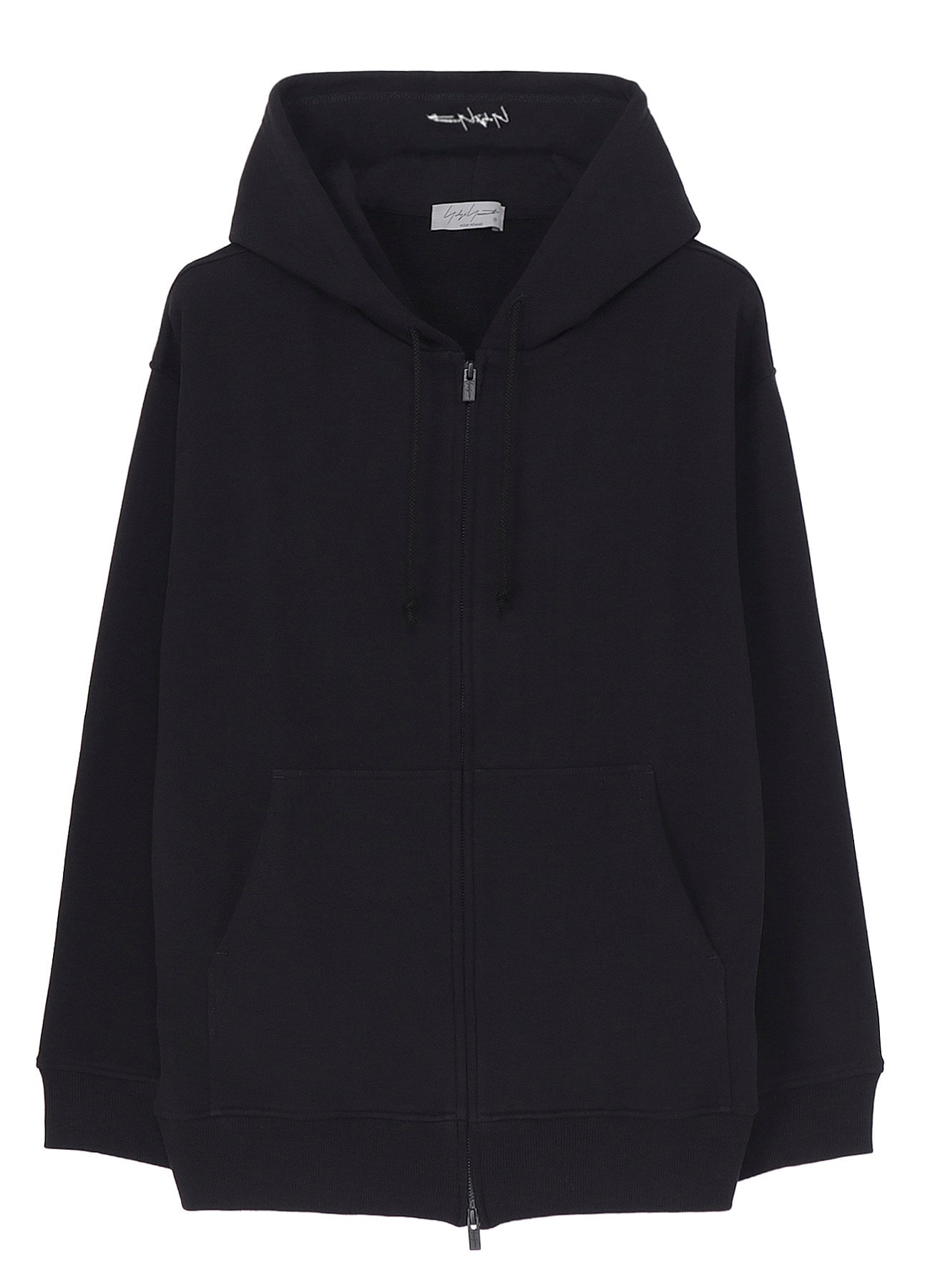 30/10 FRENCH TERRY LOGO HOODIE(M Black): Yohji Yamamoto POUR HOMME
