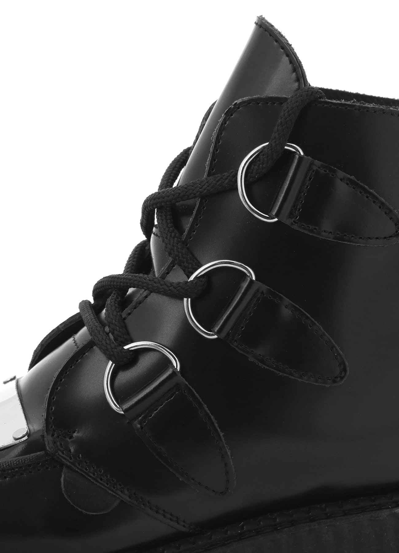 LIMI feu×UNDERGROUND(R) BLACK LEATHER BOOTS WITH METAL PLATES(22