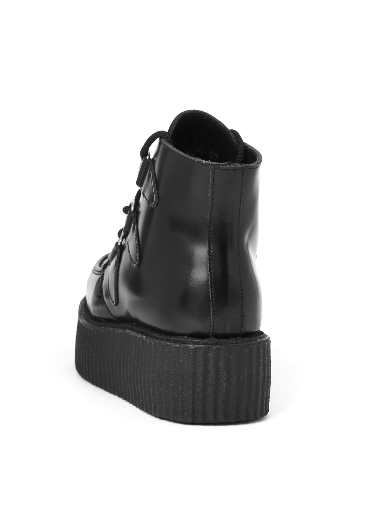 LIMI feu×UNDERGROUND(R) BLACK LEATHER BOOTS WITH METAL PLATES(22
