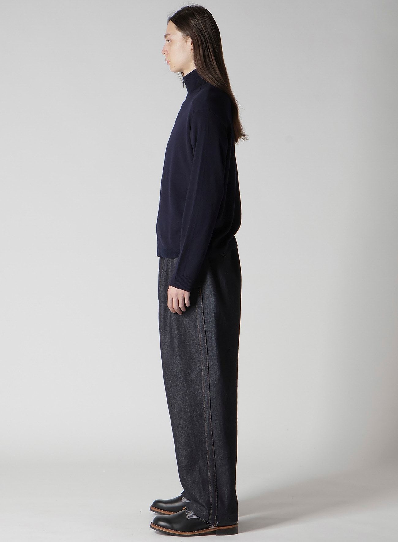12G1P PLAIN STITCH DRIVERS KNIT(FREE SIZE Navy): Vintage｜Special