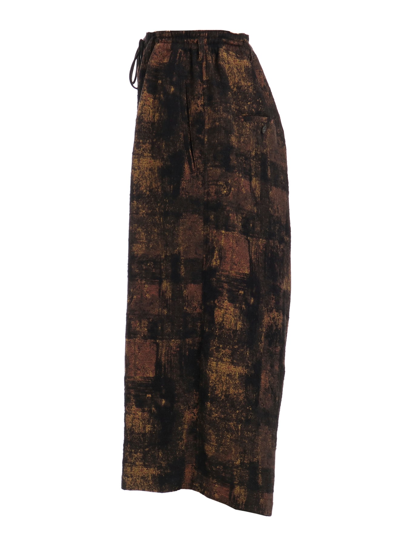 CHECK JACQUARD WIDE SAROUEL PANTS(S Black): S'YTE｜THE SHOP YOHJI